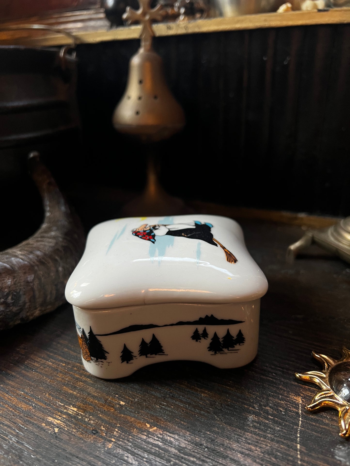 Kitchen Witch Baba Yaga Trinket Dish