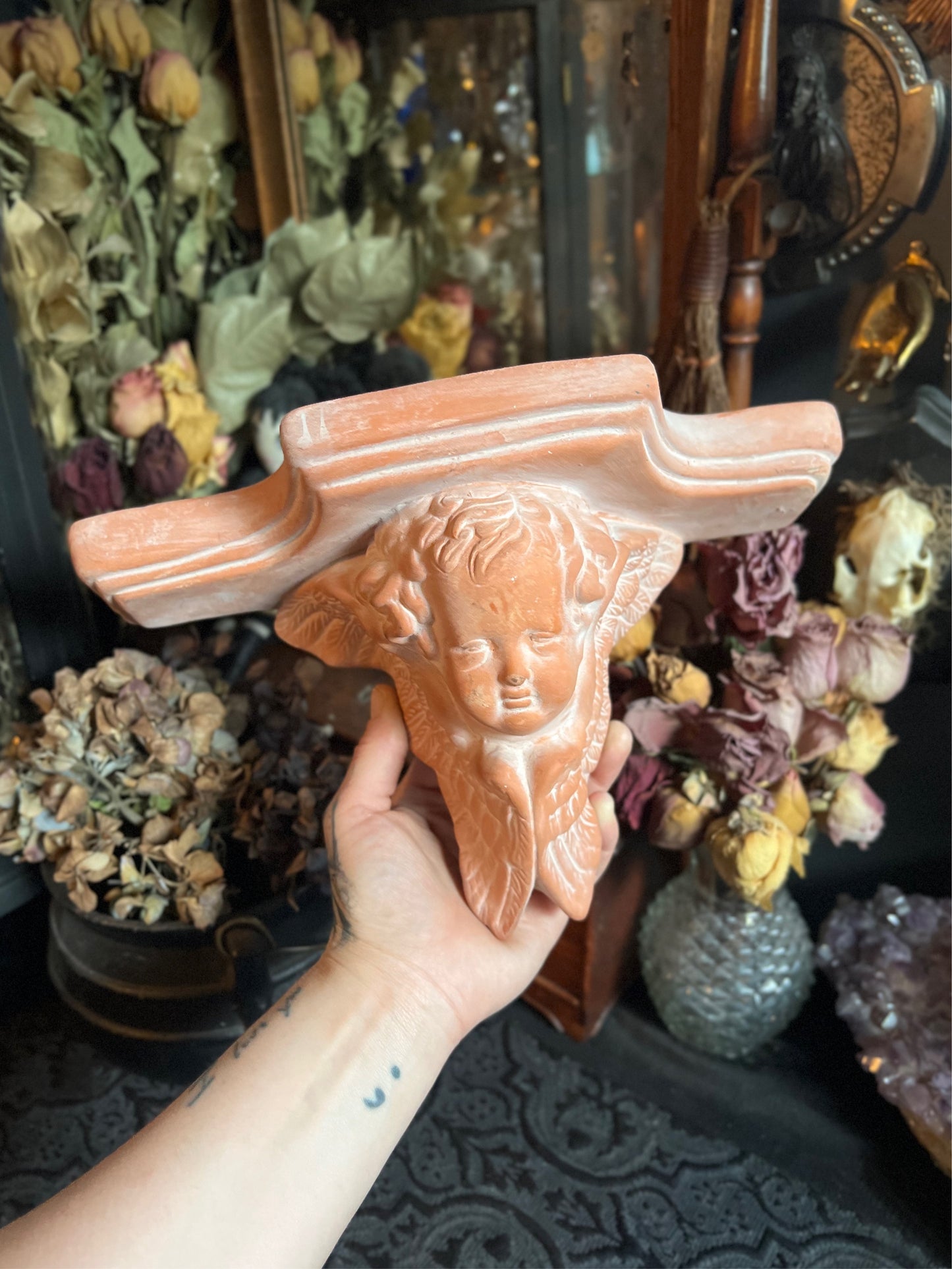 Terracotta Cherub Shelf