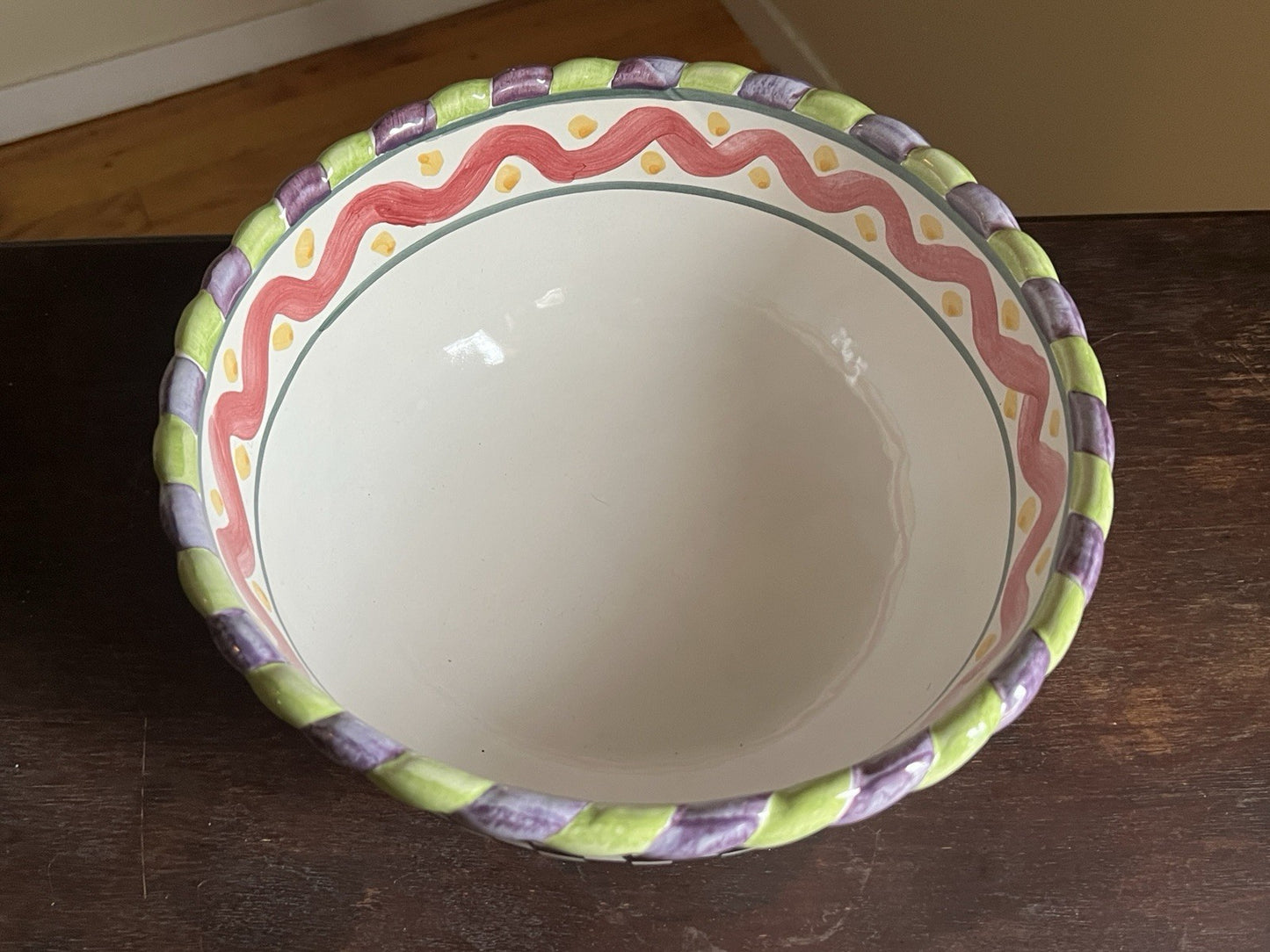 MacKenzie Childs Piccadilly Ceramic Nesting Bowls Set of 3 Aurora NY