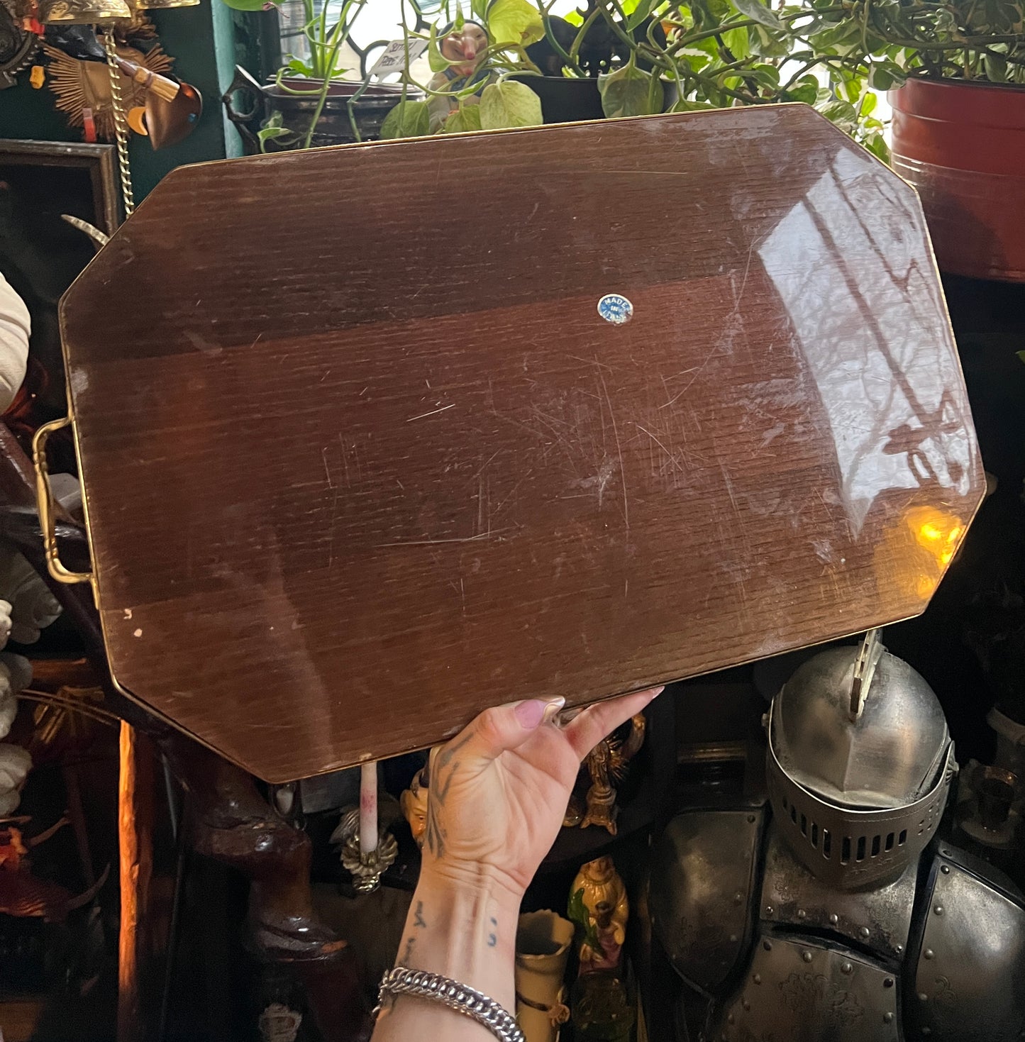 Italian Inlaid Marquetry Serving Tray