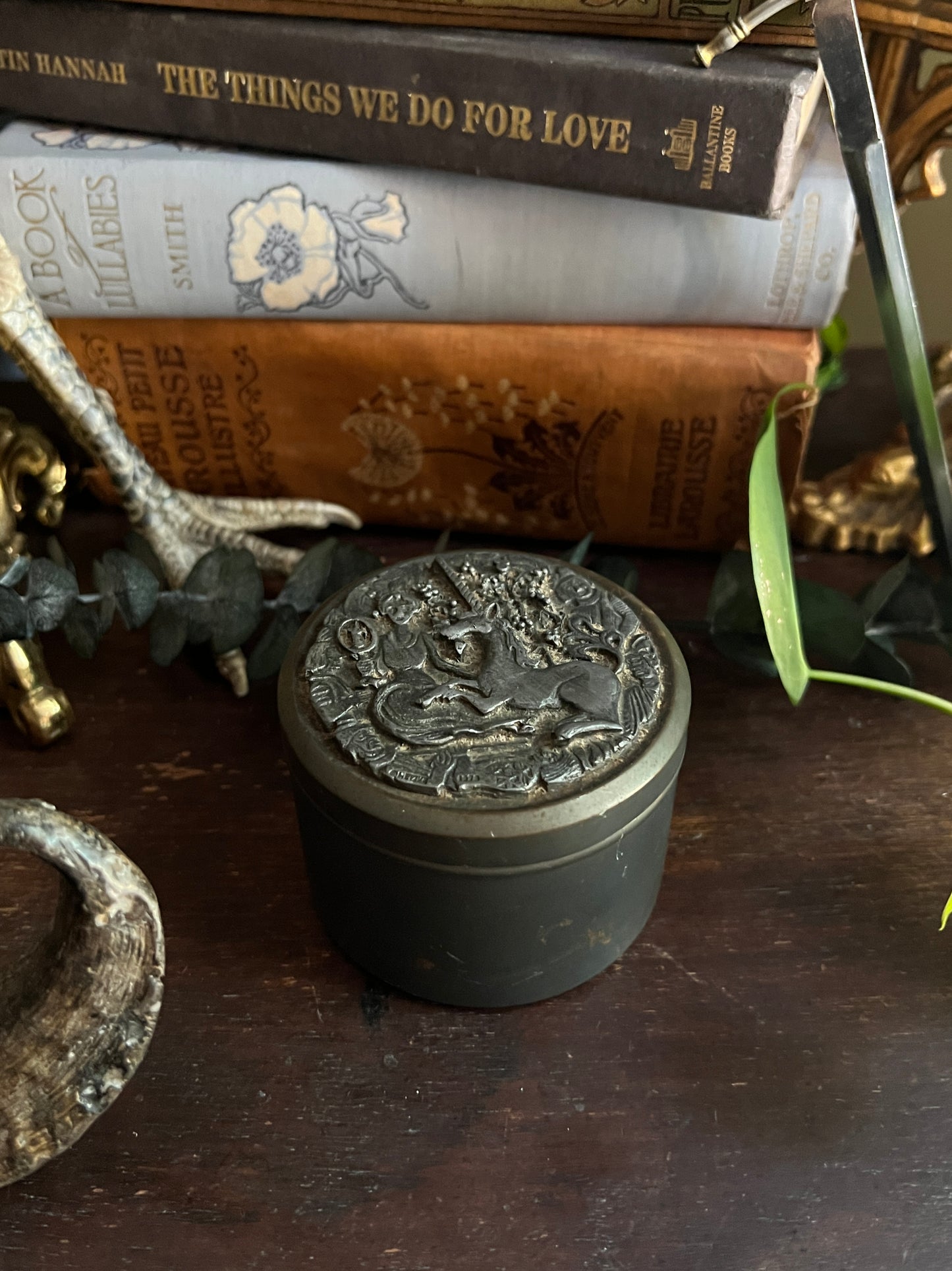 1978 Unicorn Pewter Trinket Box