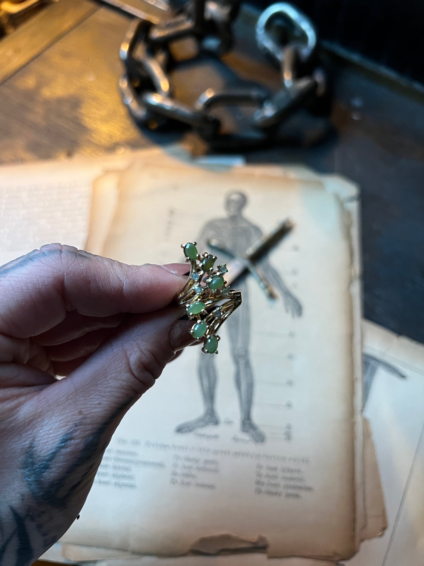 Vintage 60’s Green Cab Costume Rings