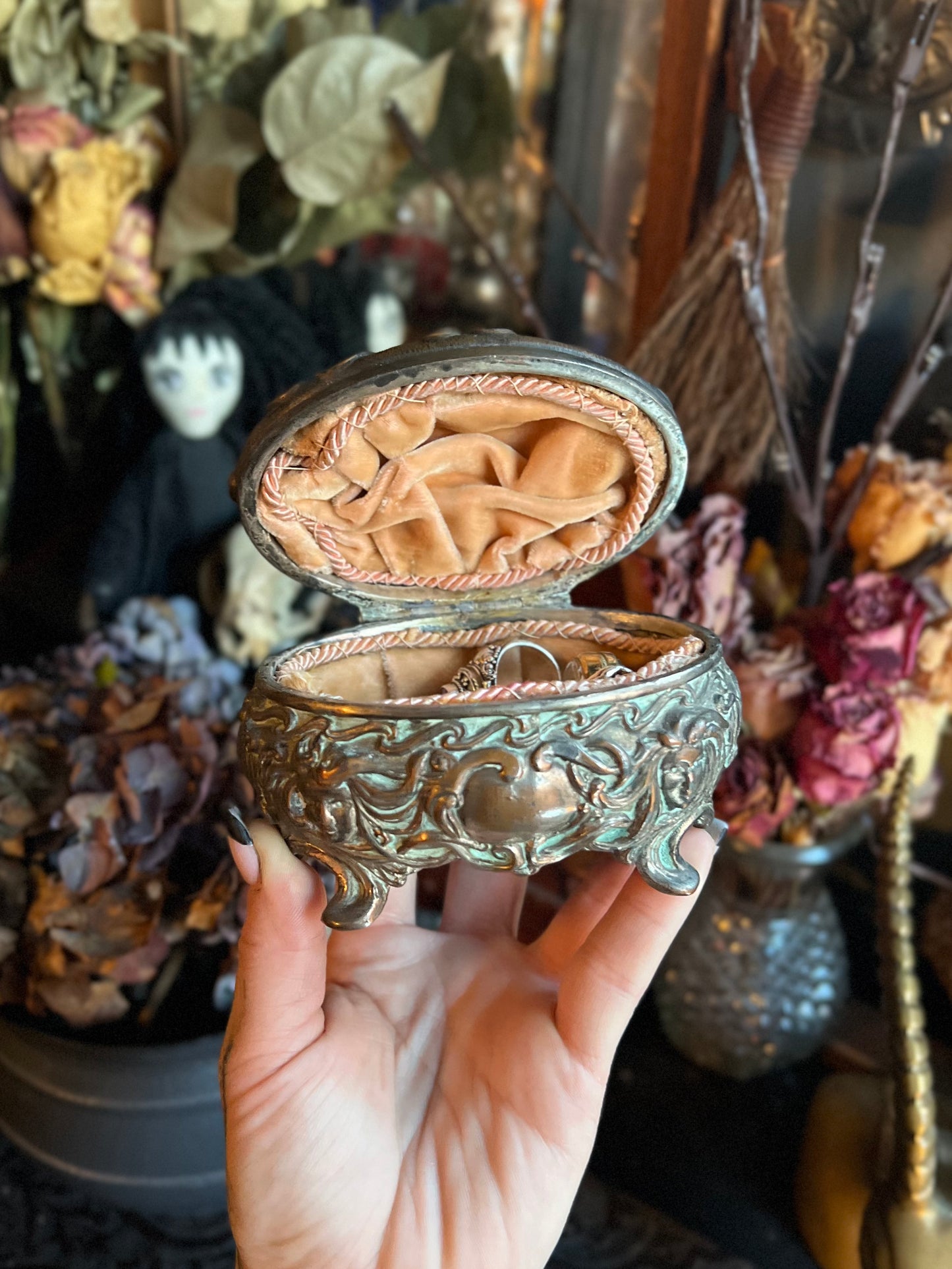 Art Nouveau Maiden Jewelry Casket