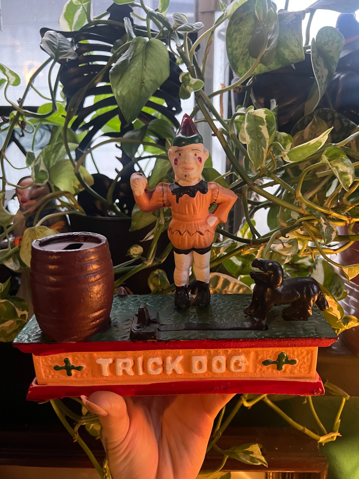 Cast Iron “Trick Dog” Mechanical Coin Bank