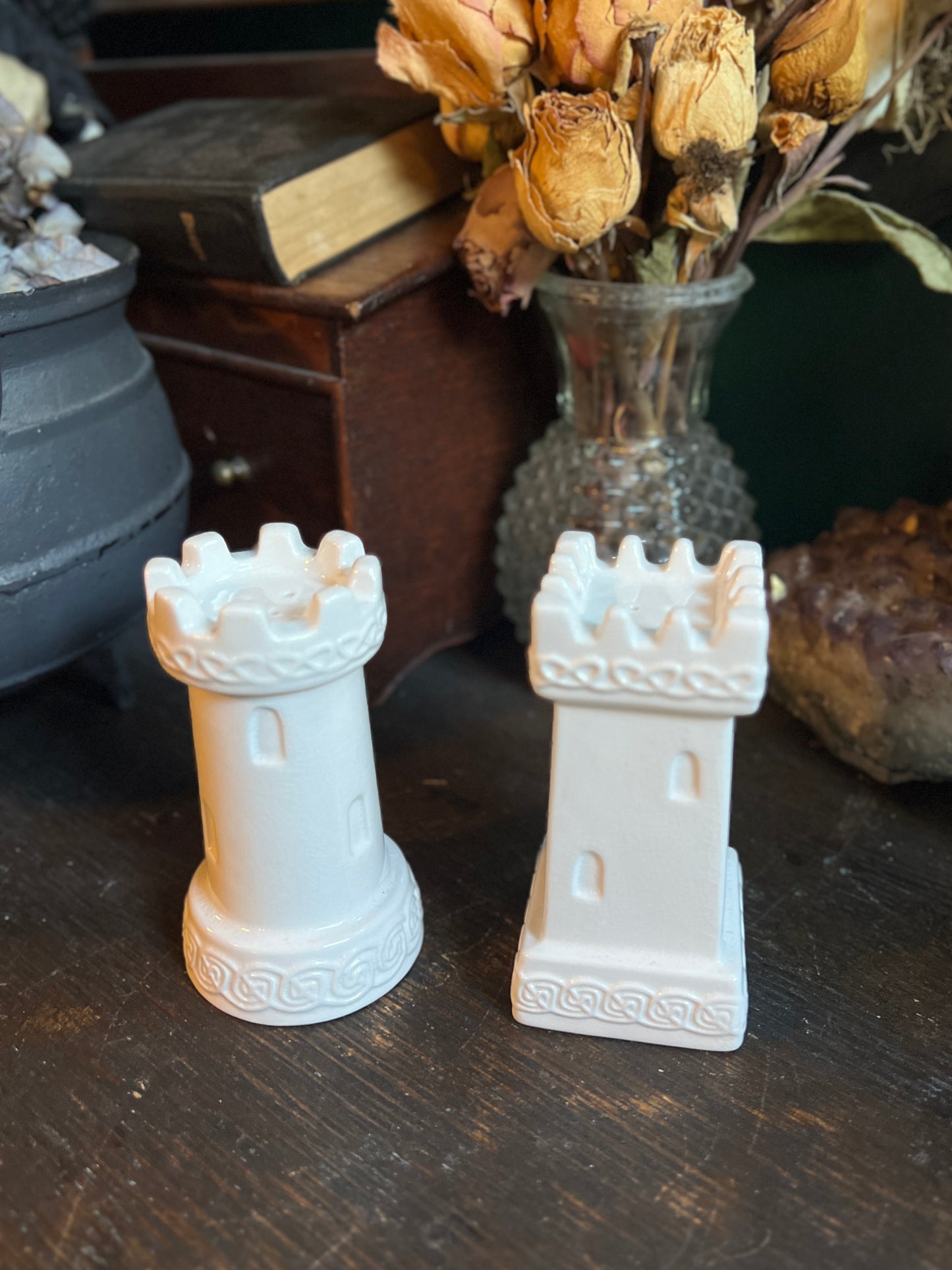 Celtic Castle Towers Salt & Pepper Shakers