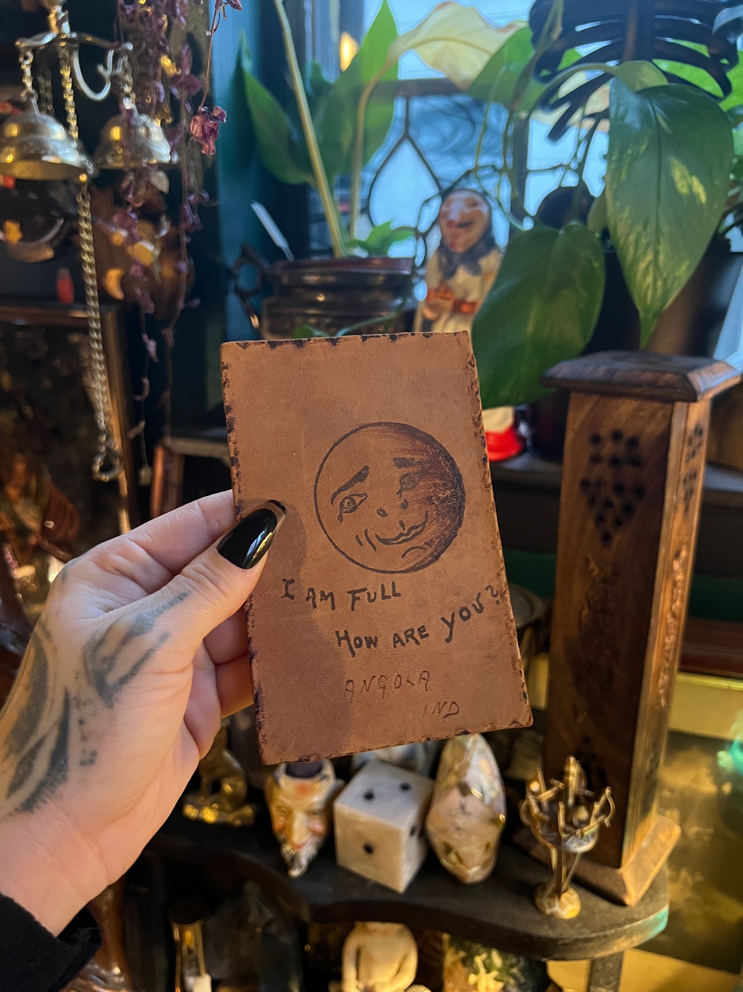 Lovers Leather Postcard