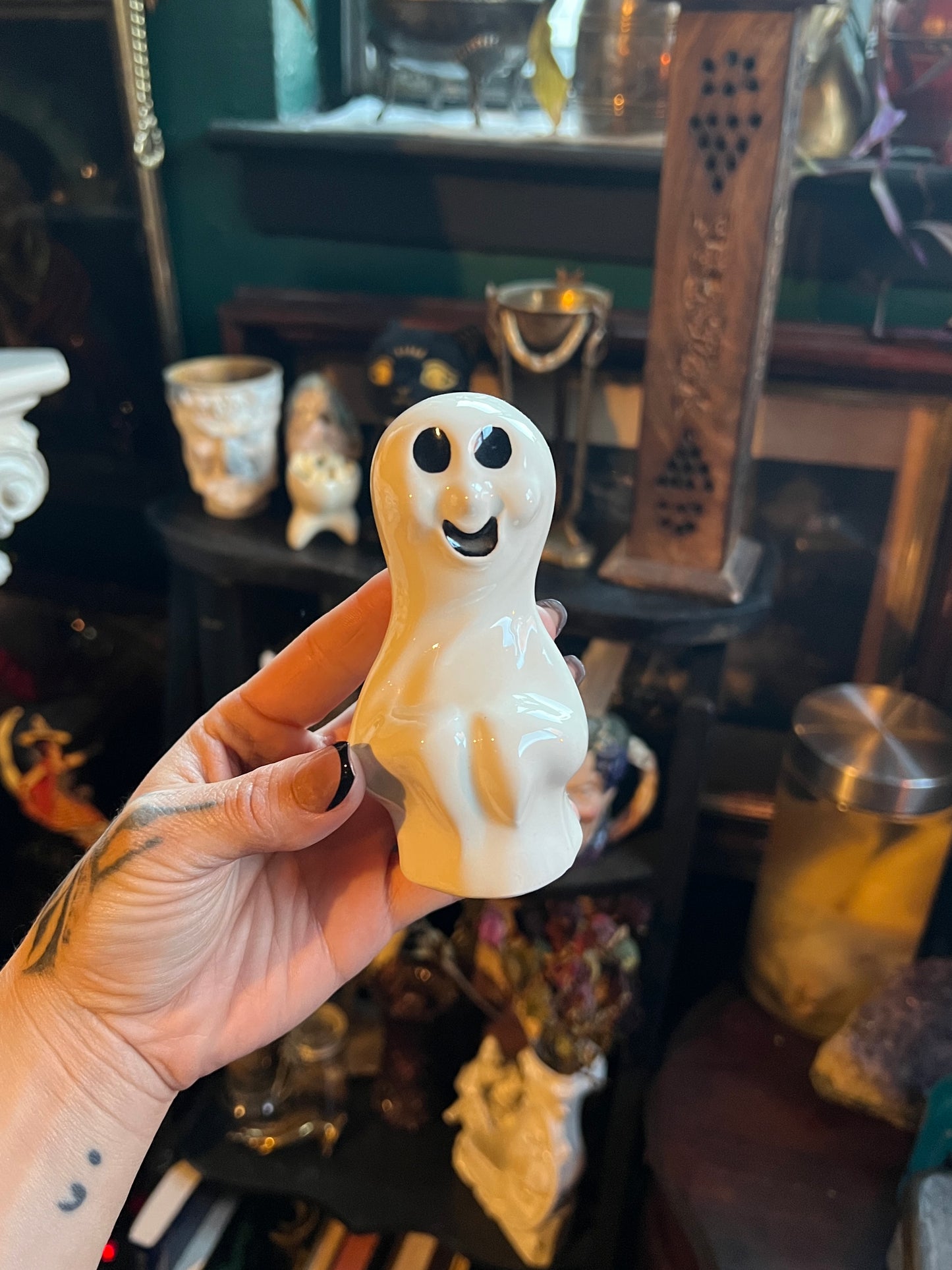 Ceramic Ghost Figurine