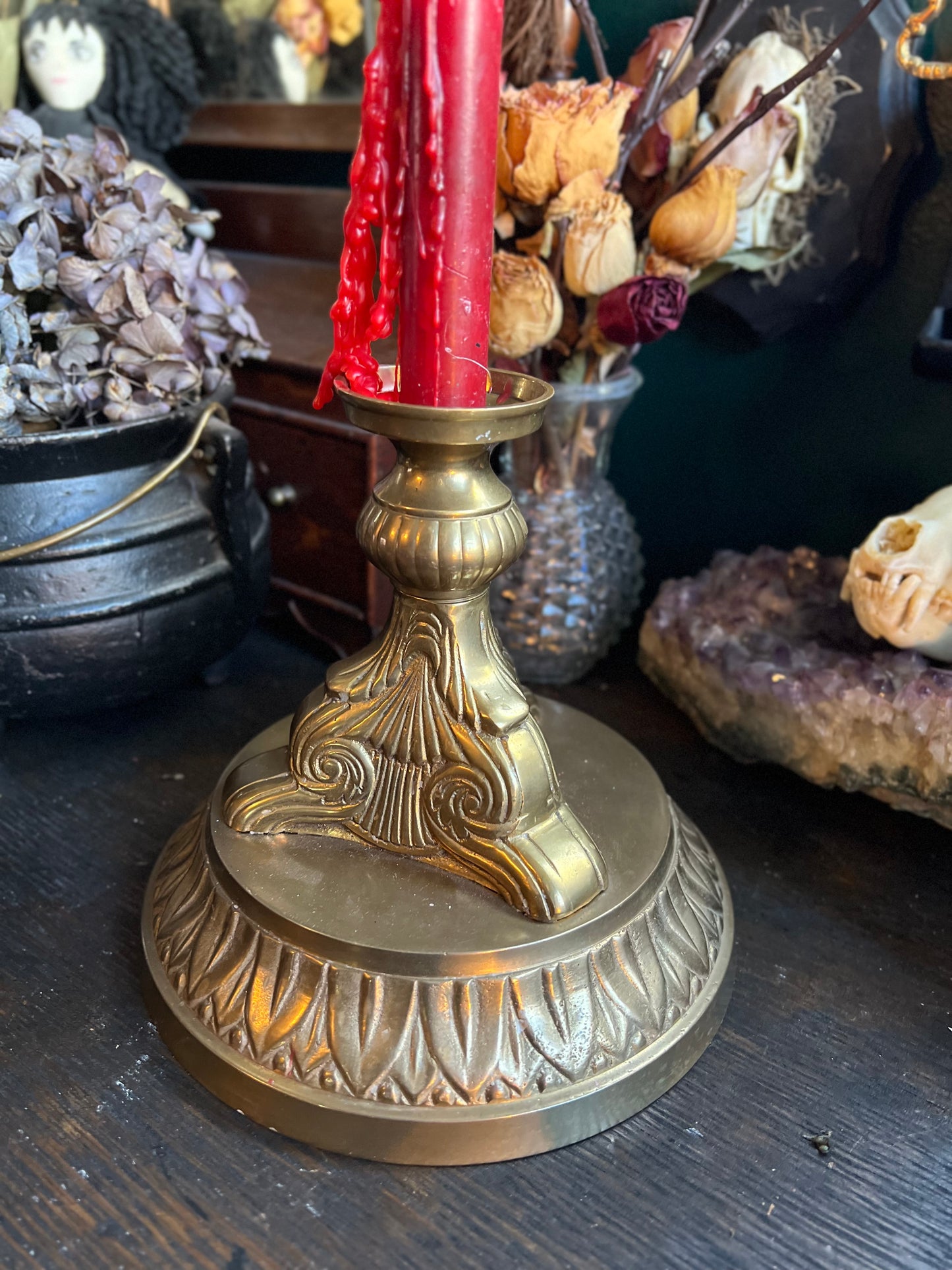 Brass Chamber-stick Candle Holder