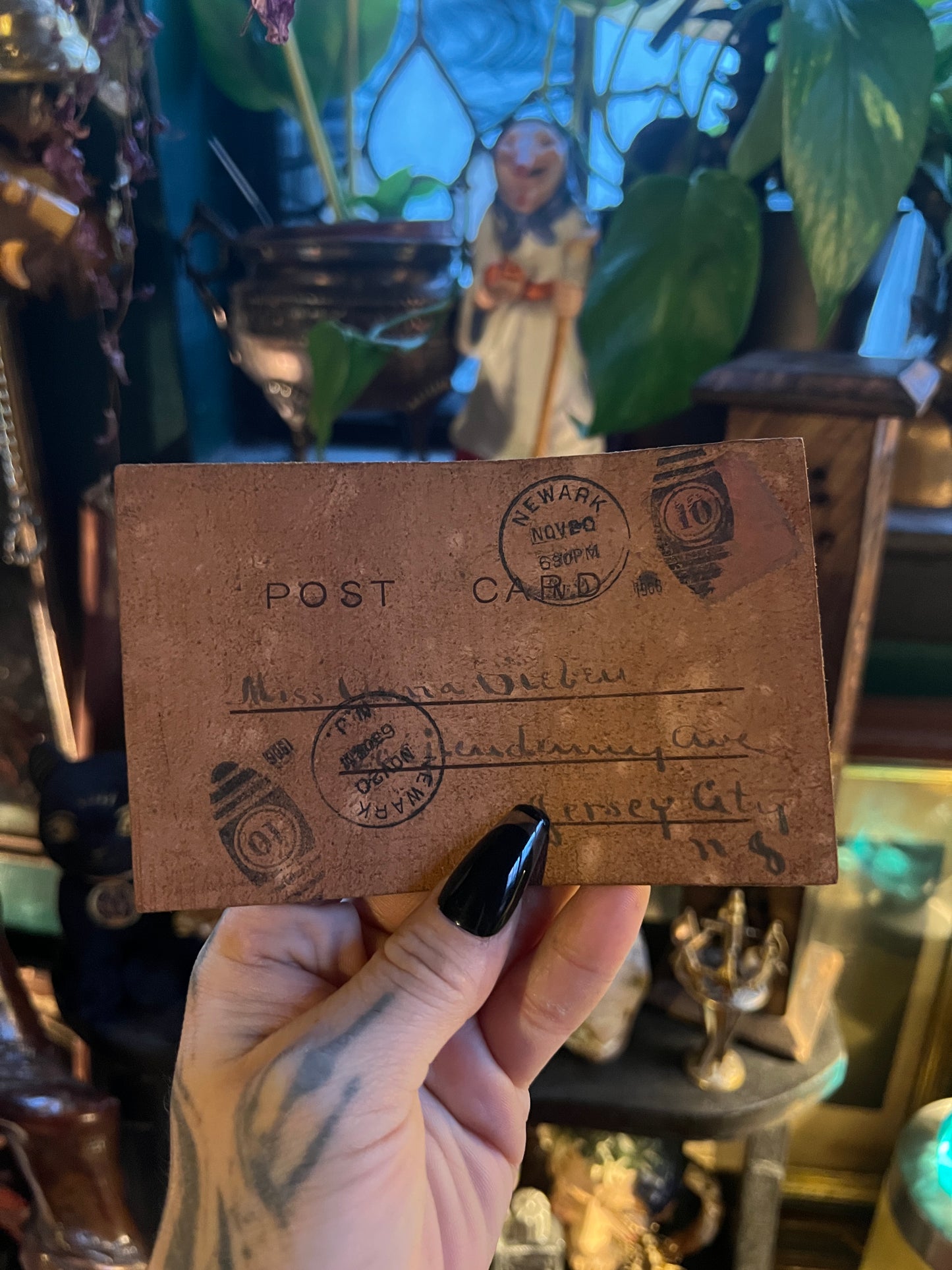 Lovers Leather Postcard