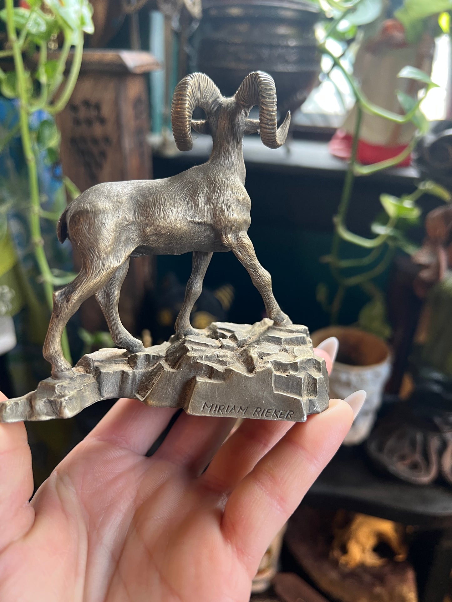 Pewter Ram Figurine