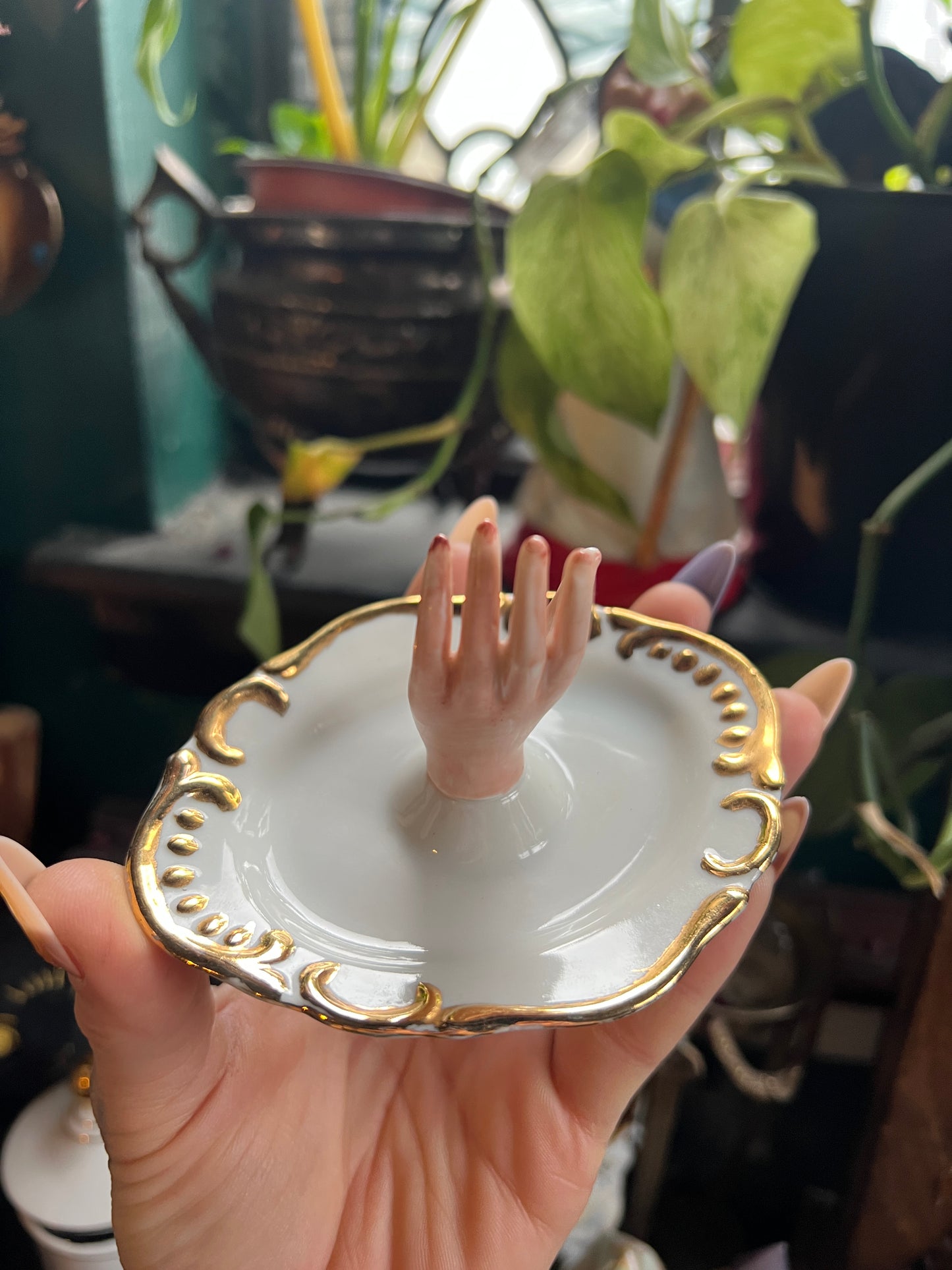 Victorian Hand Trinket Dish