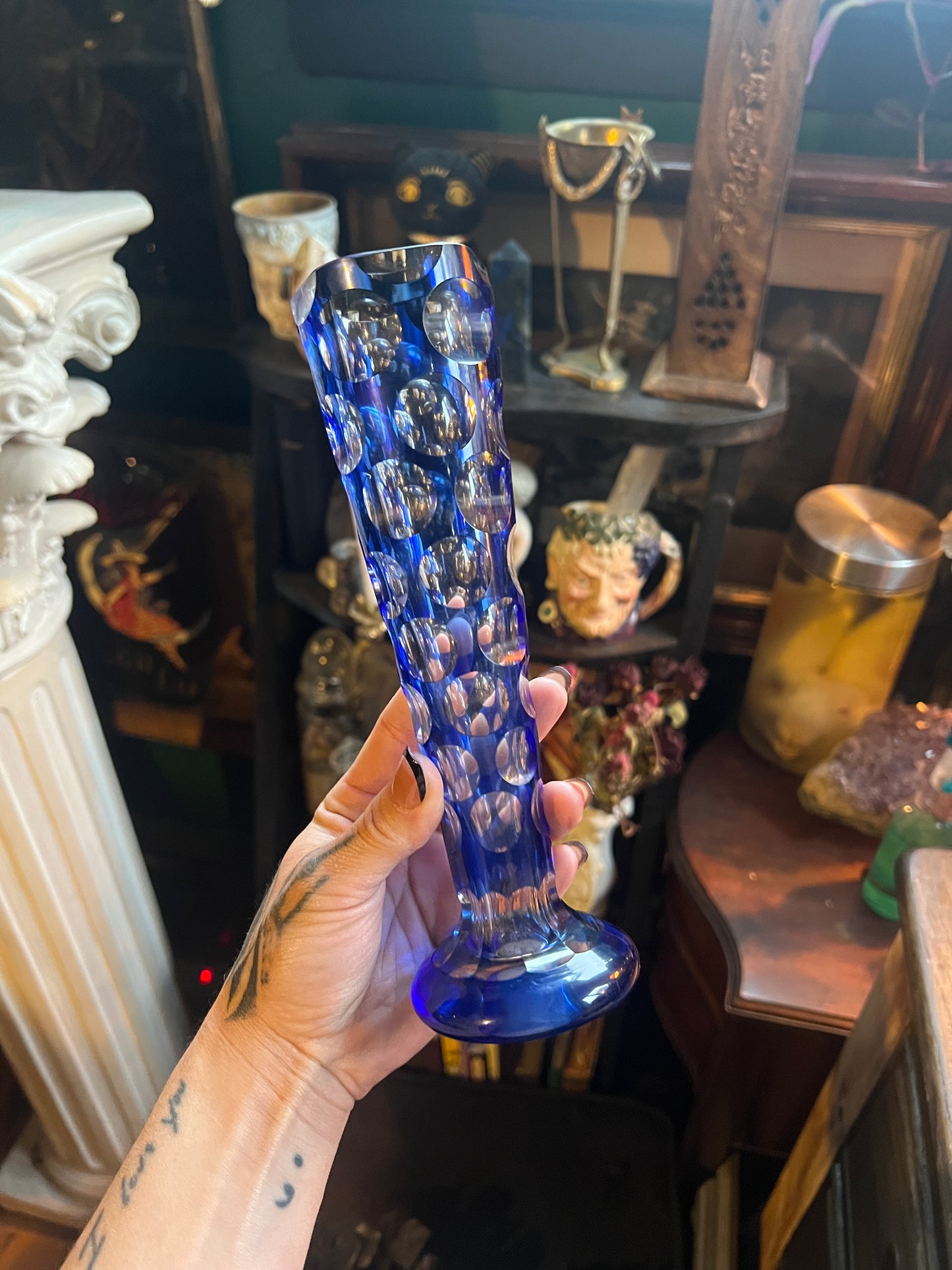 Cobalt Blue Crystal Vase