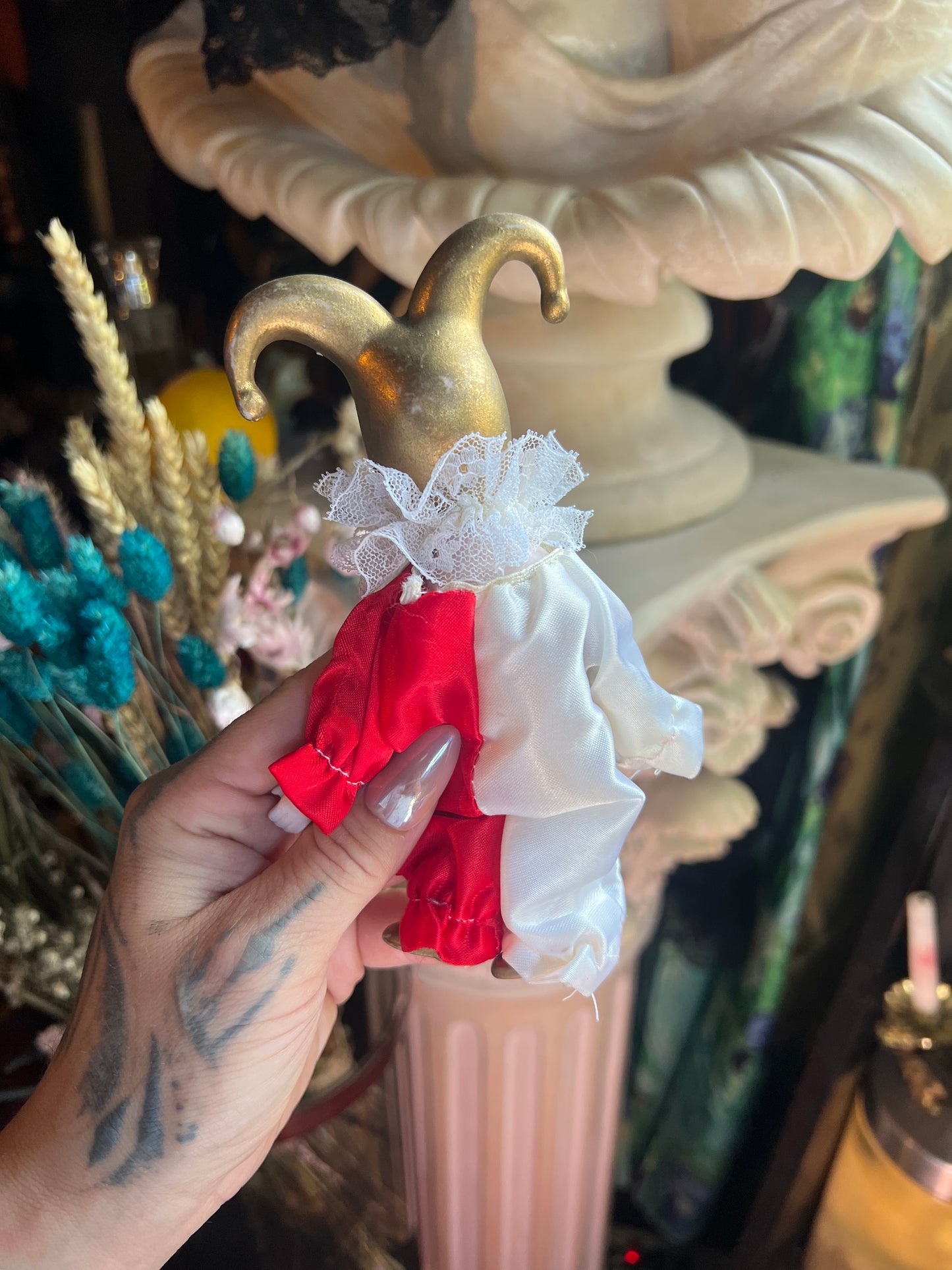 Miniature Posable Jester Clown