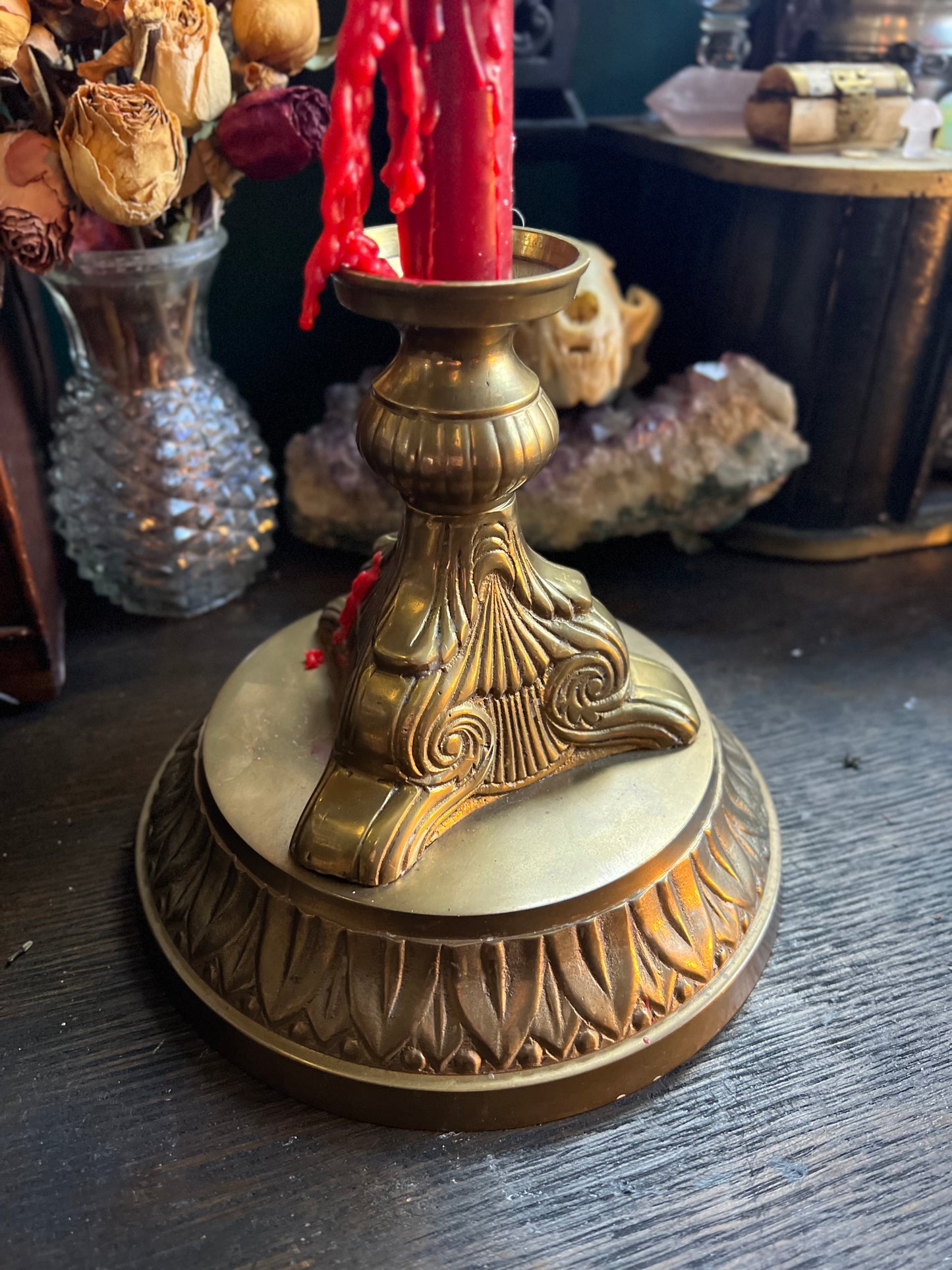 Brass Chamber-stick Candle Holder