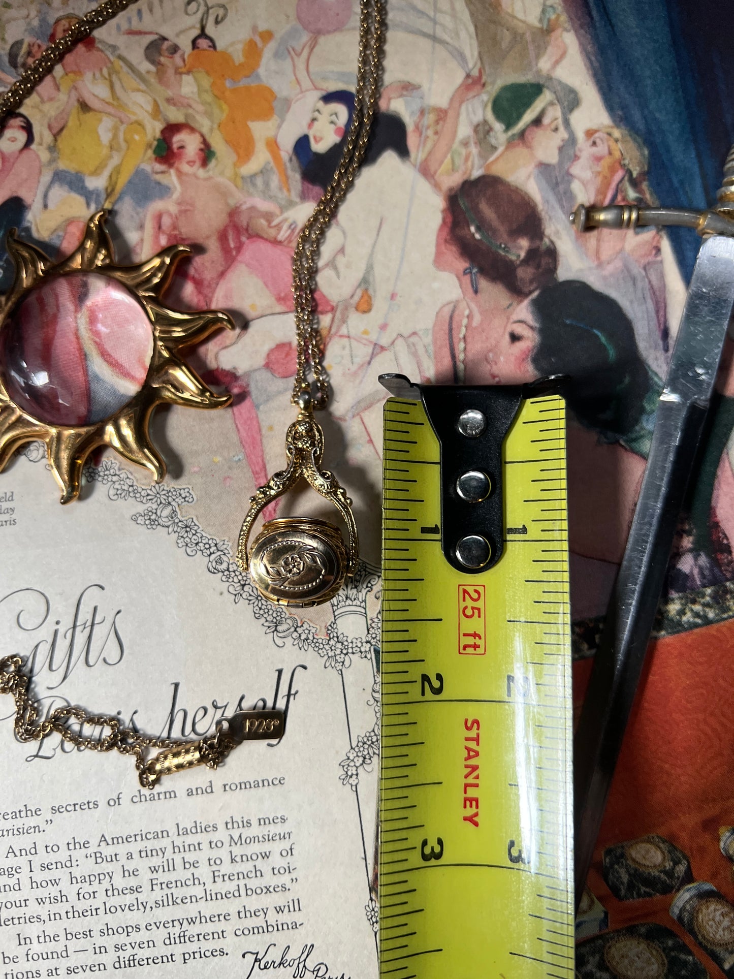 The 1928 3-Sided Spinner Locket Necklace