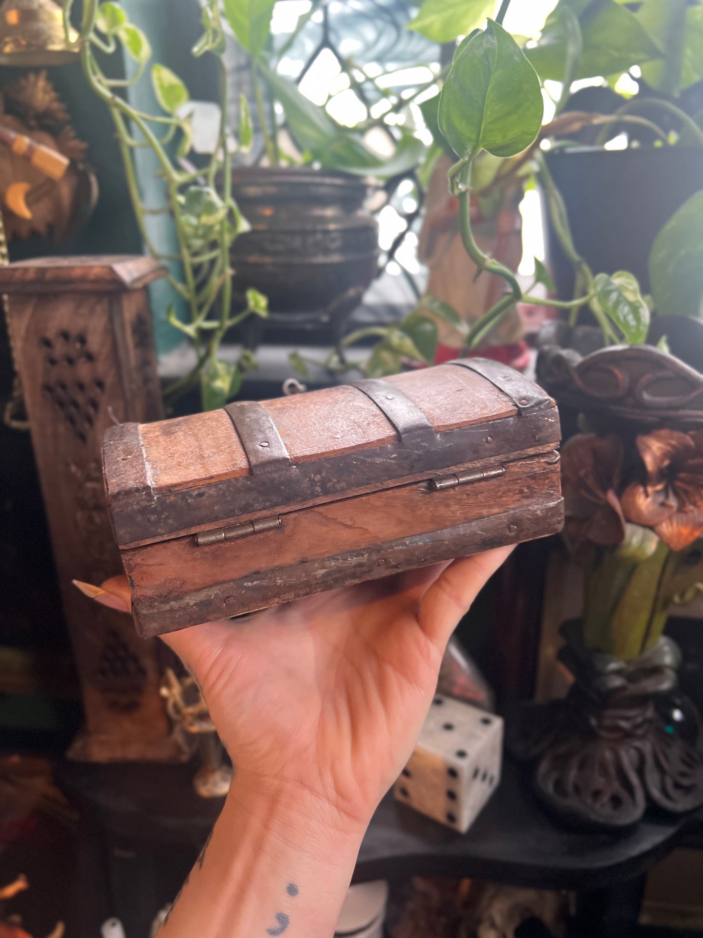 Rustic Wooden Trinket Box