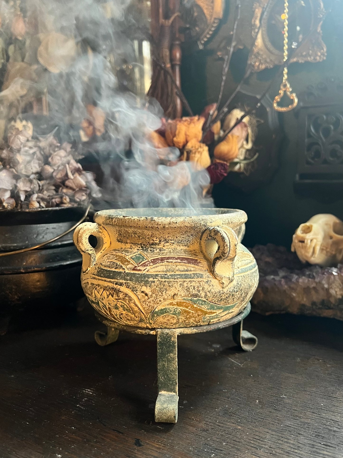 Ceramic Pedestal Cauldron