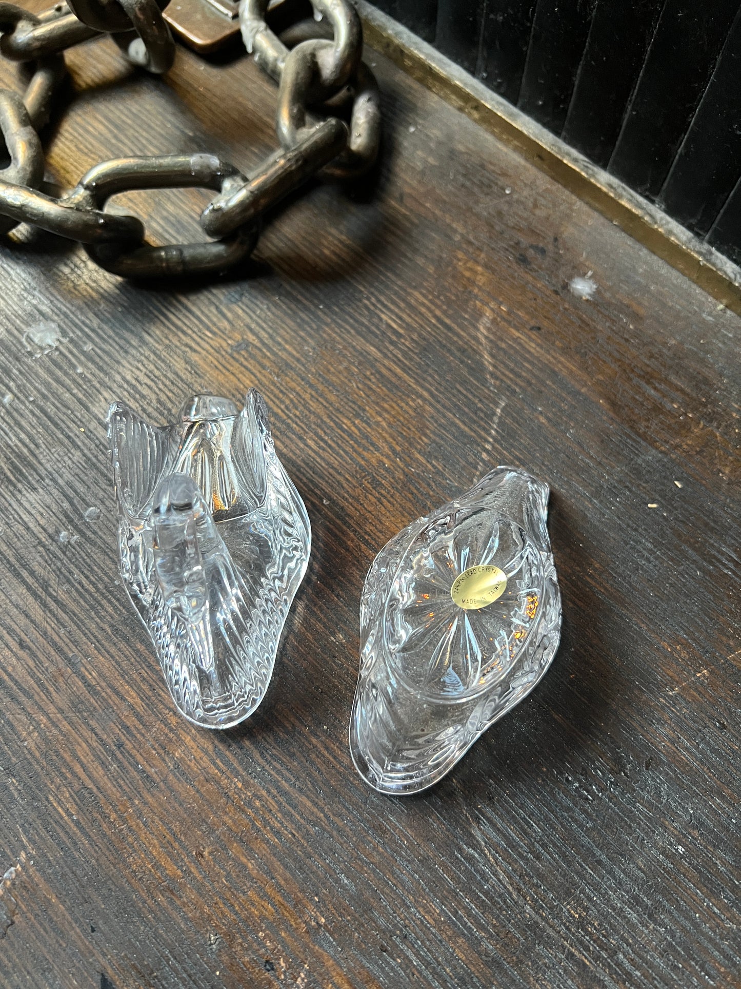 Crystal Swan Trinket Dish