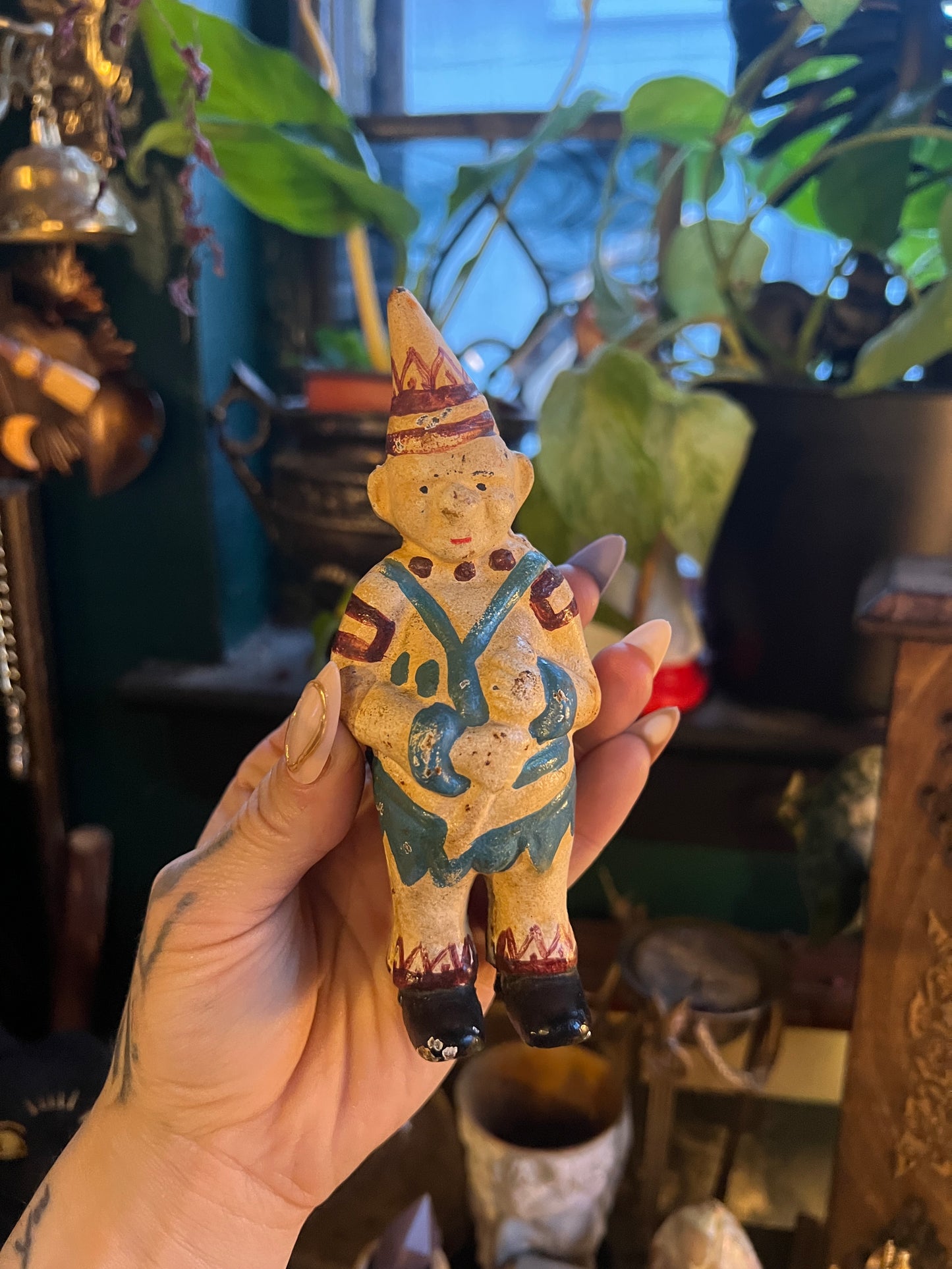 1950s Cast Iron Jester Coin Bank