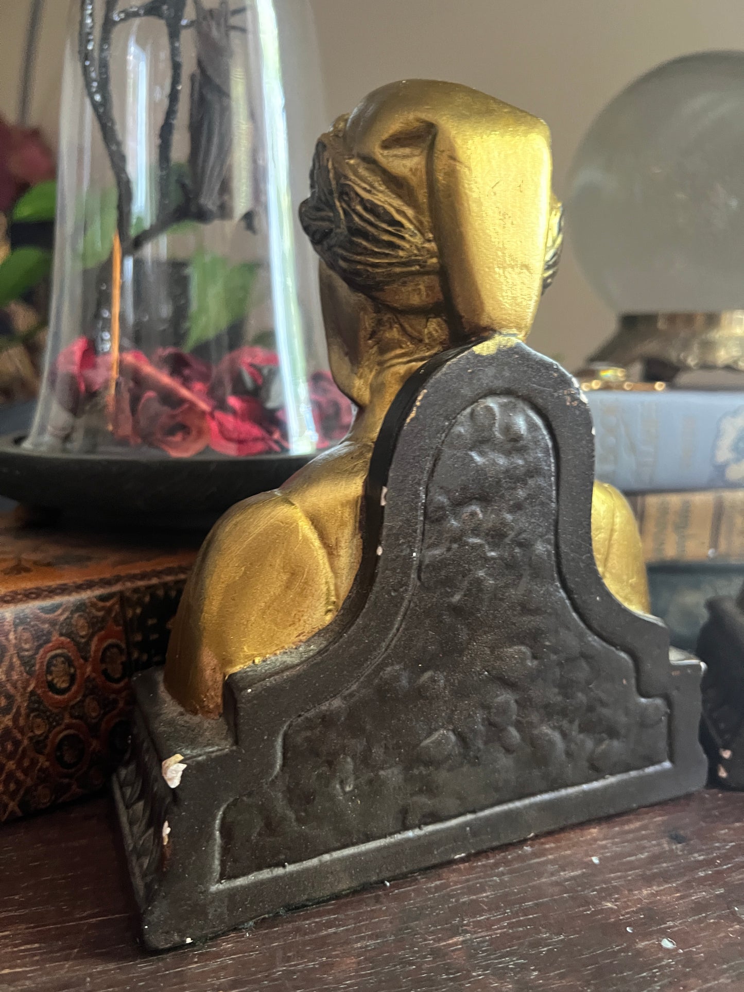 Dante and Beatrice Chalkware Bookends