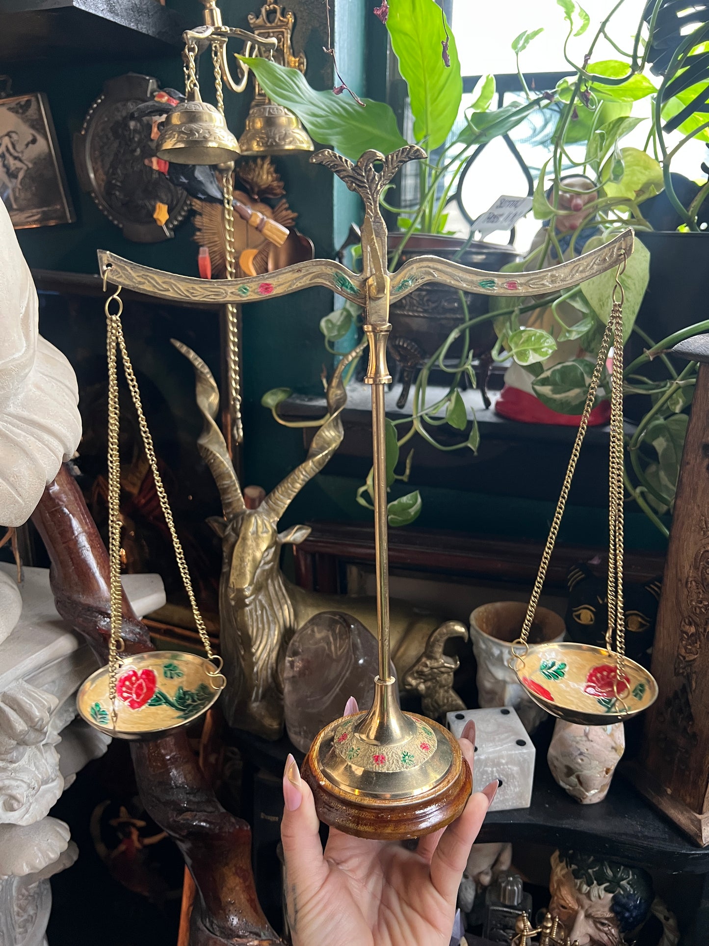 Apothecary Rose Enamel Brass Scales