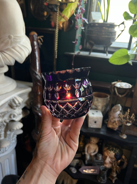 Amethyst Crystal Cut Votive