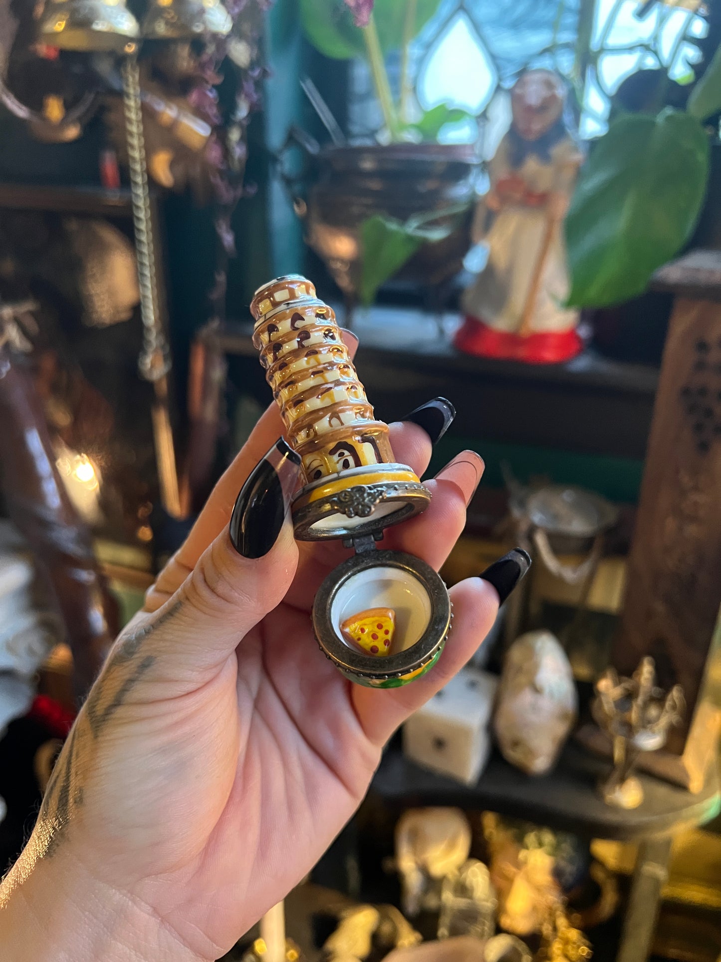 Leaning Tower of Pisa Porcelain Trinket Box