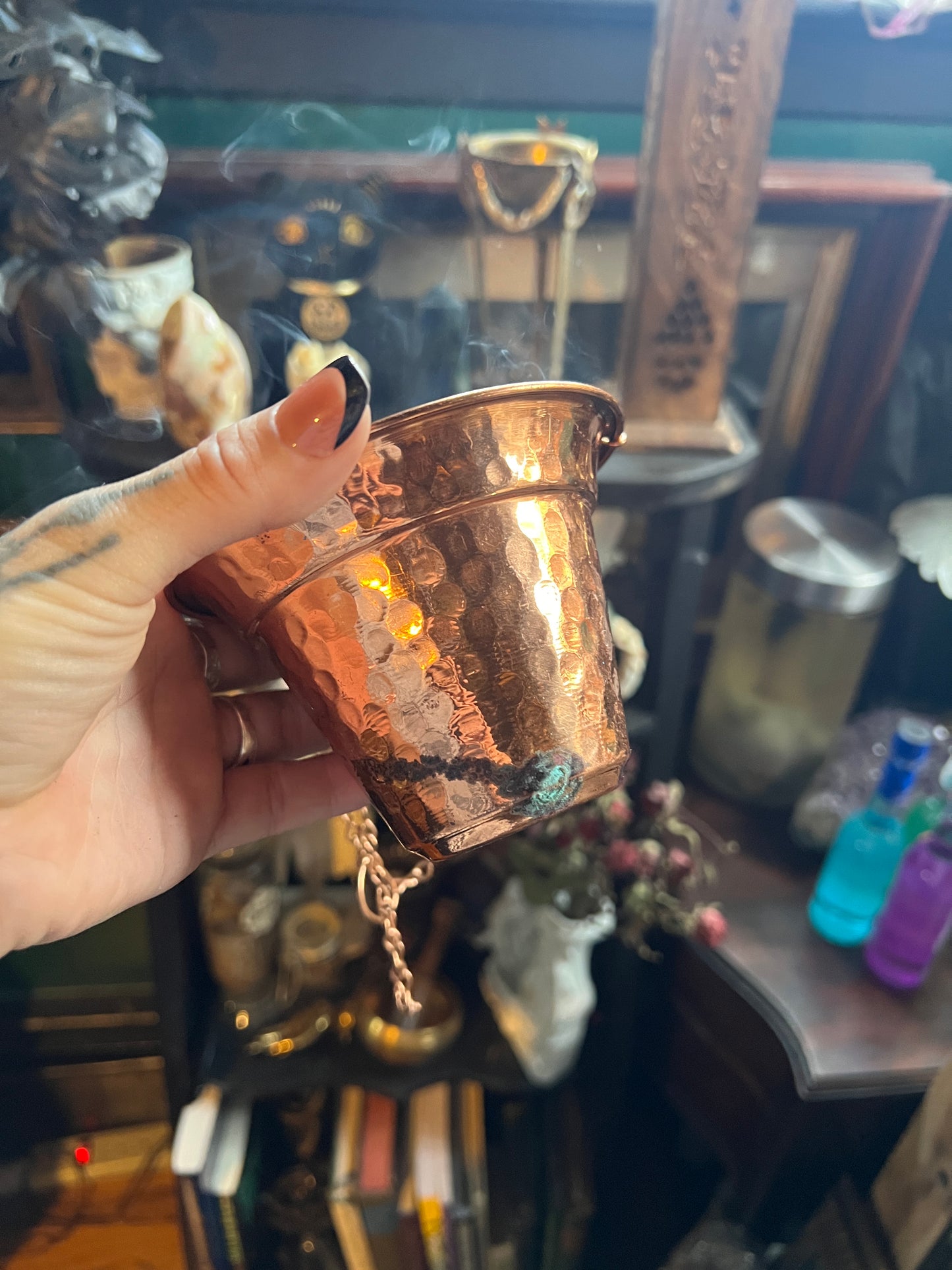 Copper Hanging Cauldron