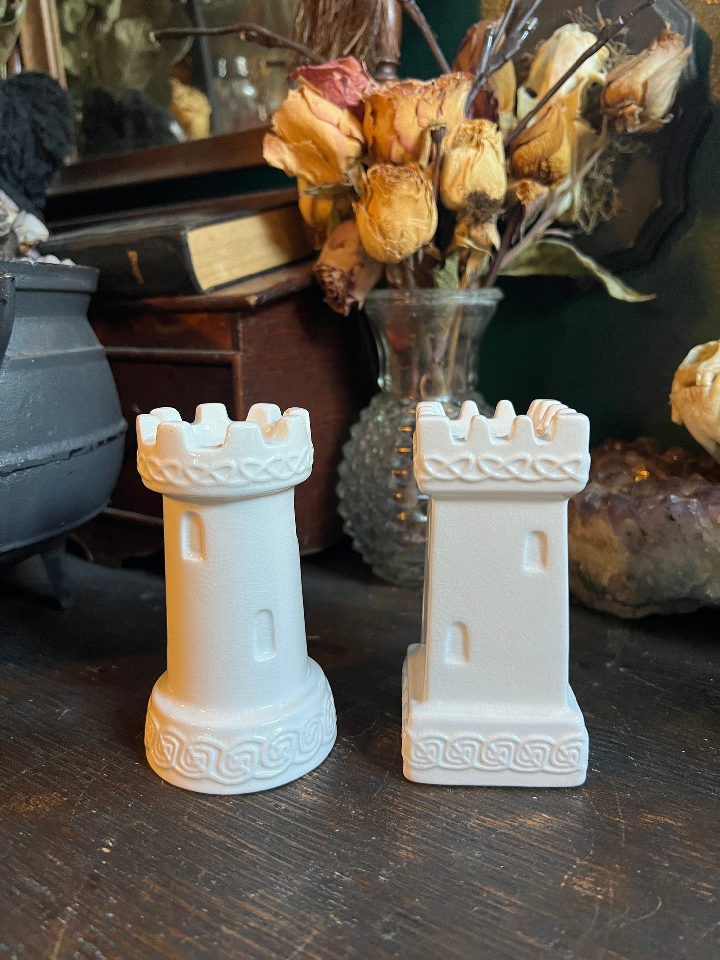 Celtic Castle Towers Salt & Pepper Shakers