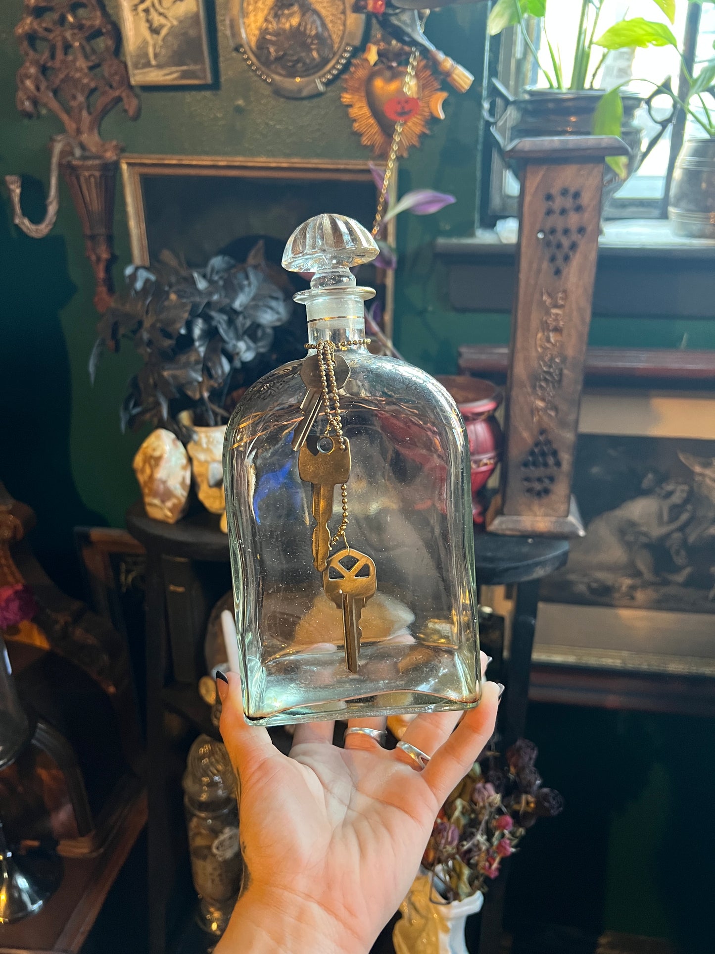 Vintage Decanter with Keys