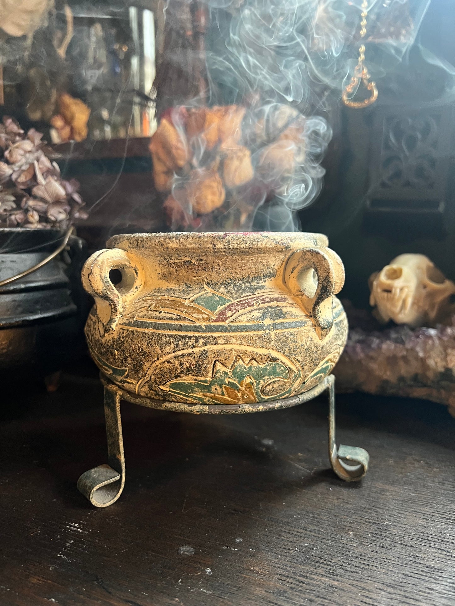 Ceramic Pedestal Cauldron