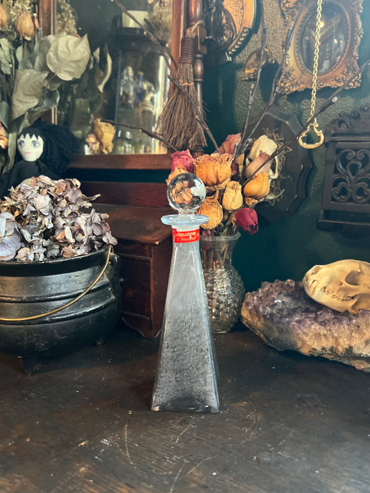 Speckled Grey Murano Glass Bottle