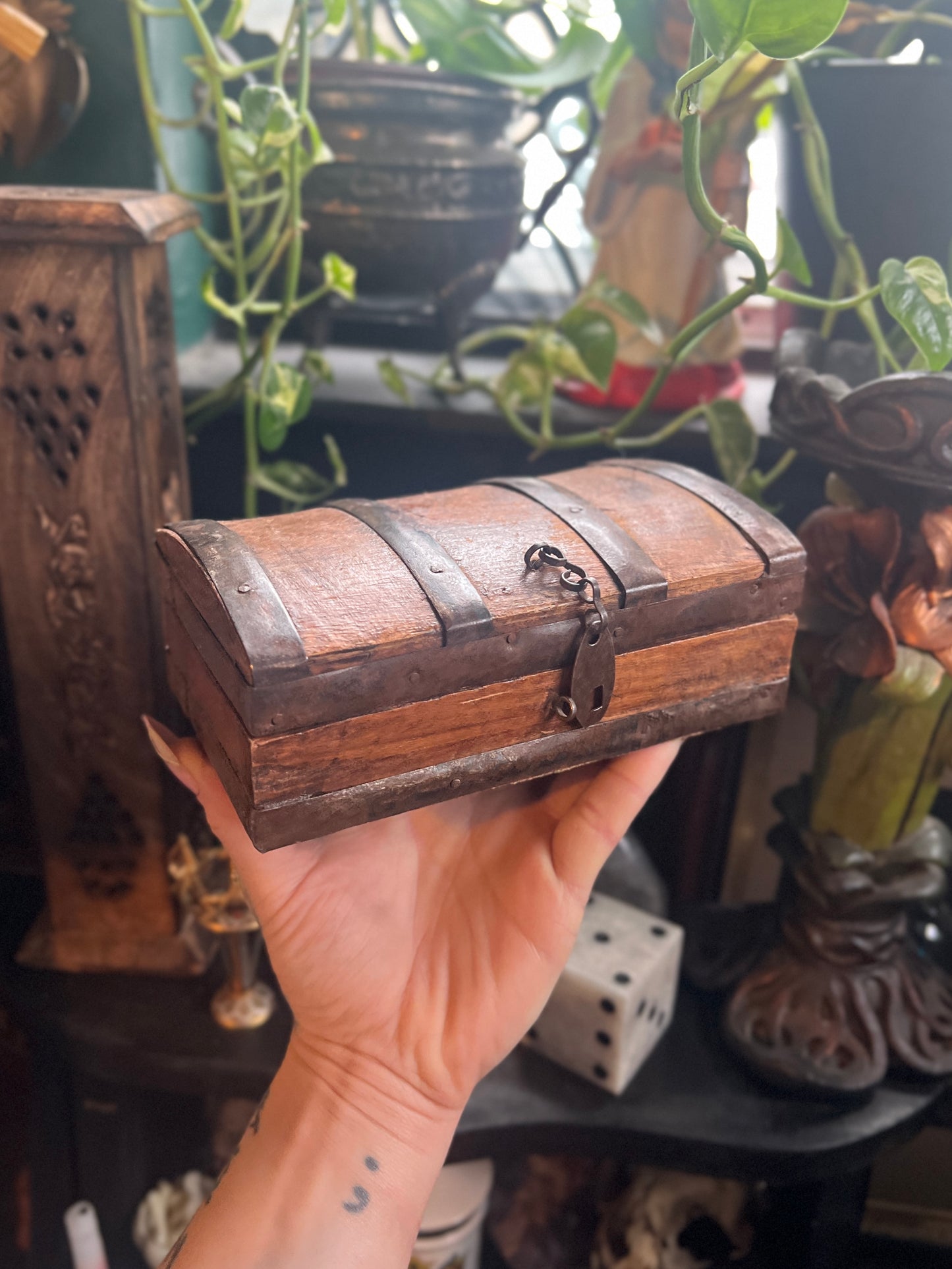 Rustic Wooden Trinket Box
