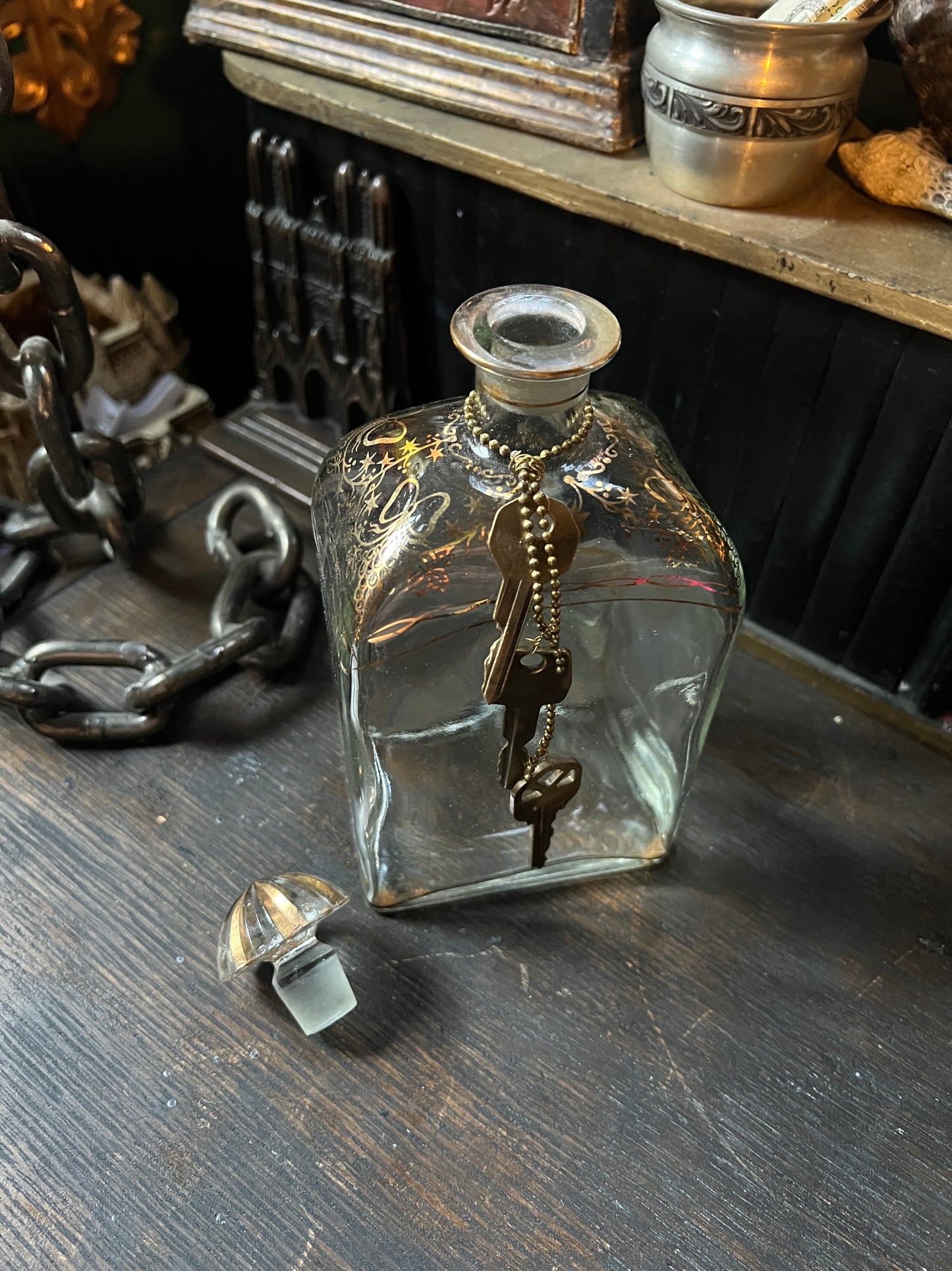 Vintage Decanter with Keys