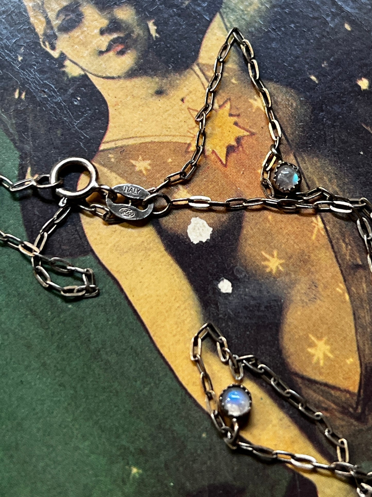 Moonstone Sterling Raindrop Necklace