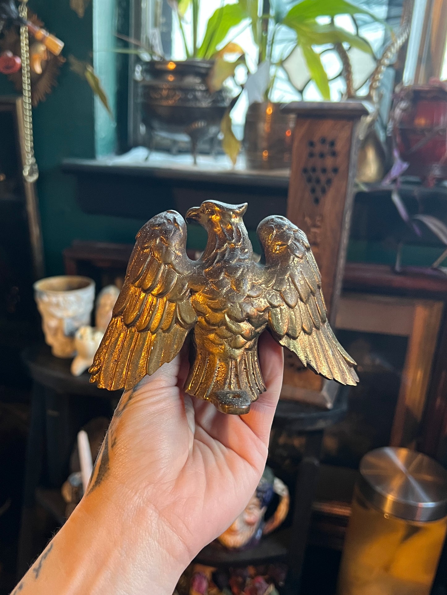 Bronze Eagle Figurine