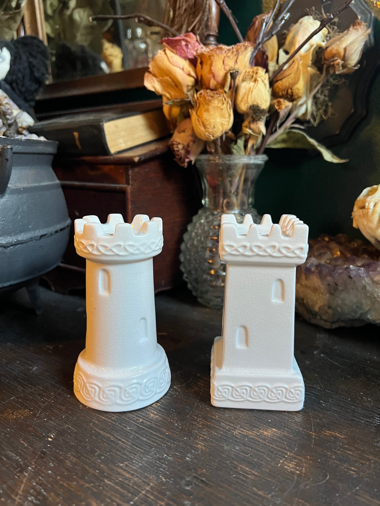 Celtic Castle Towers Salt & Pepper Shakers