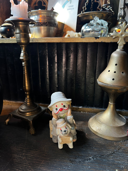 Enesco Hobo Clown Puppy Dog Miss You Porcelain Figurine