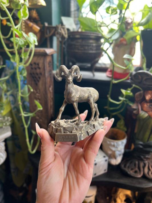 Pewter Ram Figurine