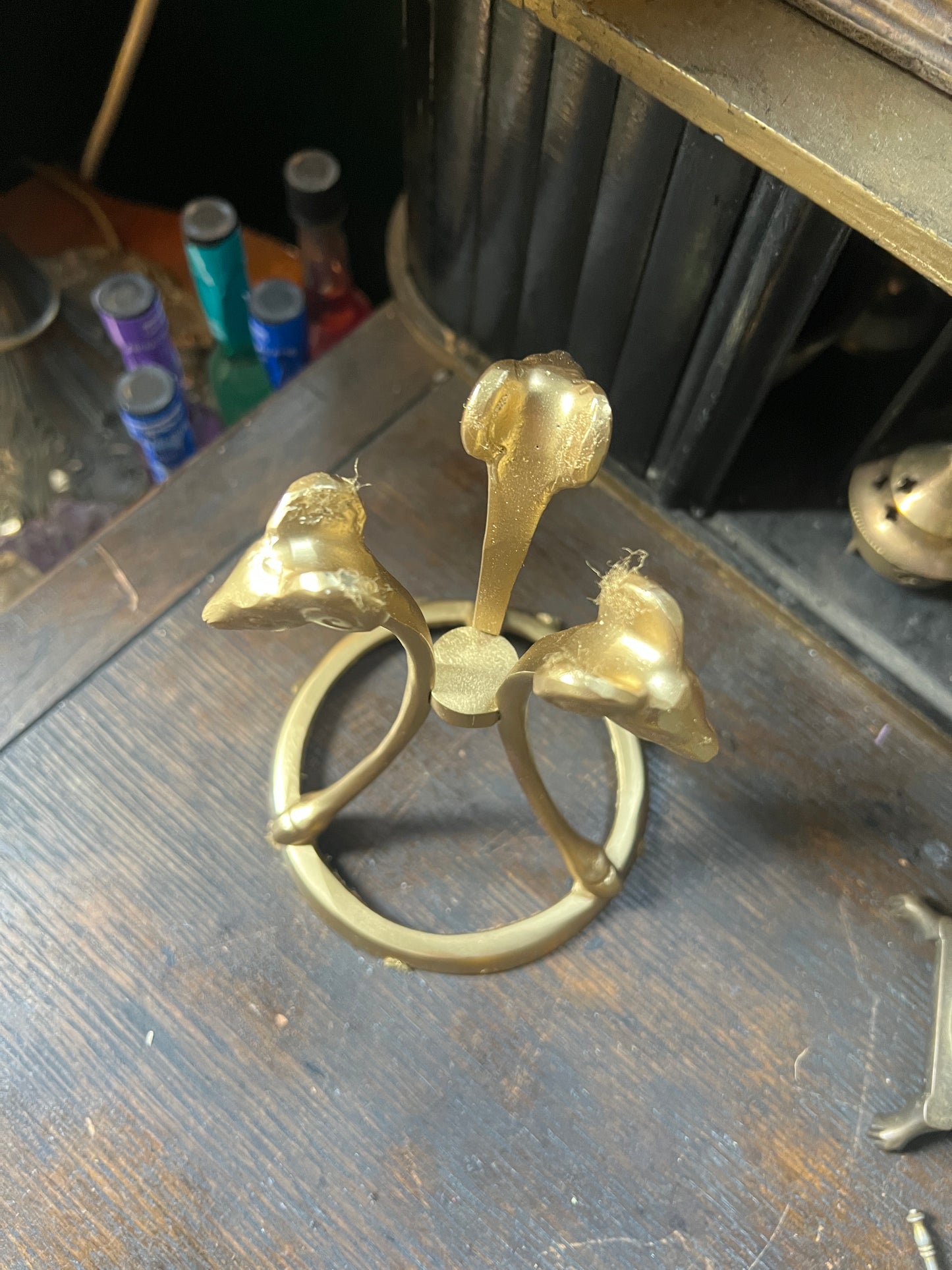 Italian Marble Sphere Goat Head Stand