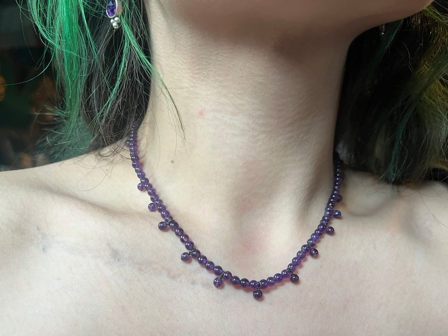 Amethyst Beaded Necklace