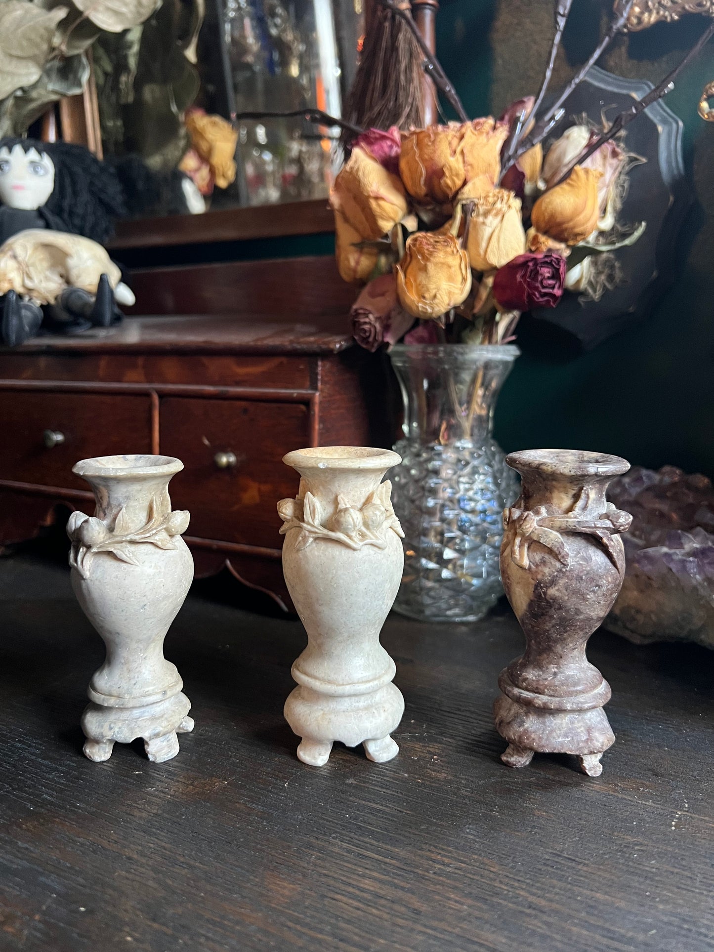 Italian Marble Miniature Vases