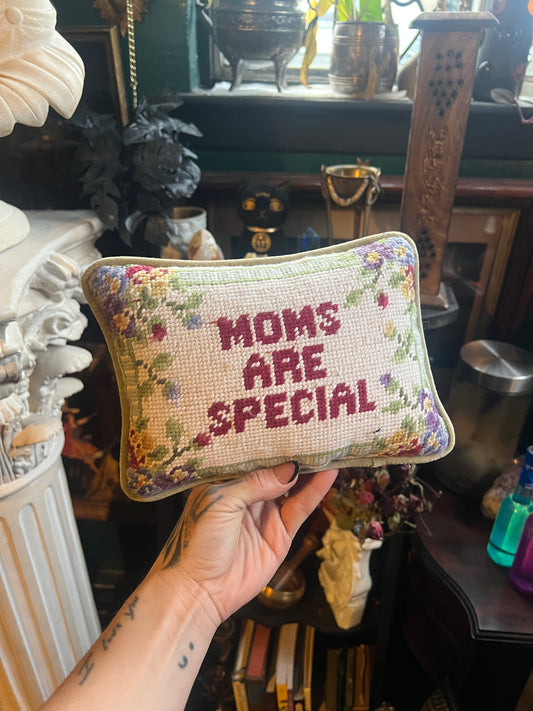 Moms Are Special Embroidered Mini Pillow