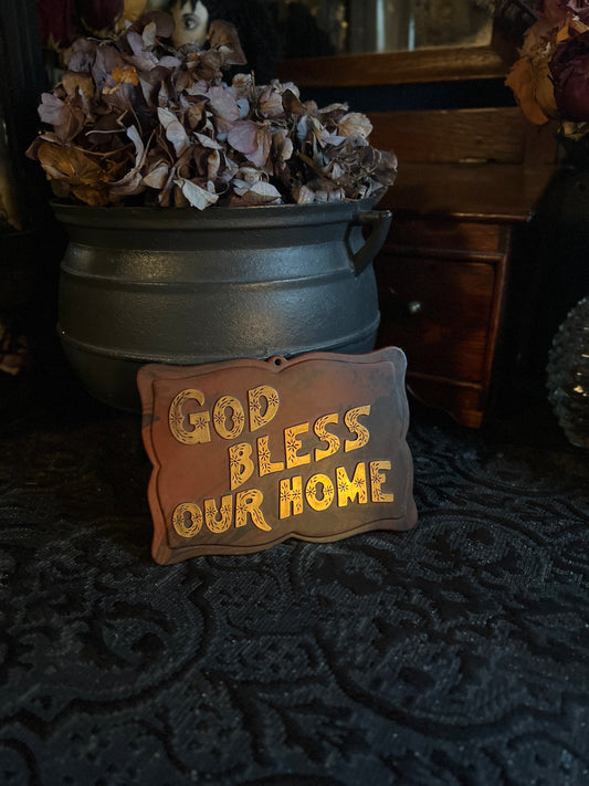 God Bless Our Home Plaque