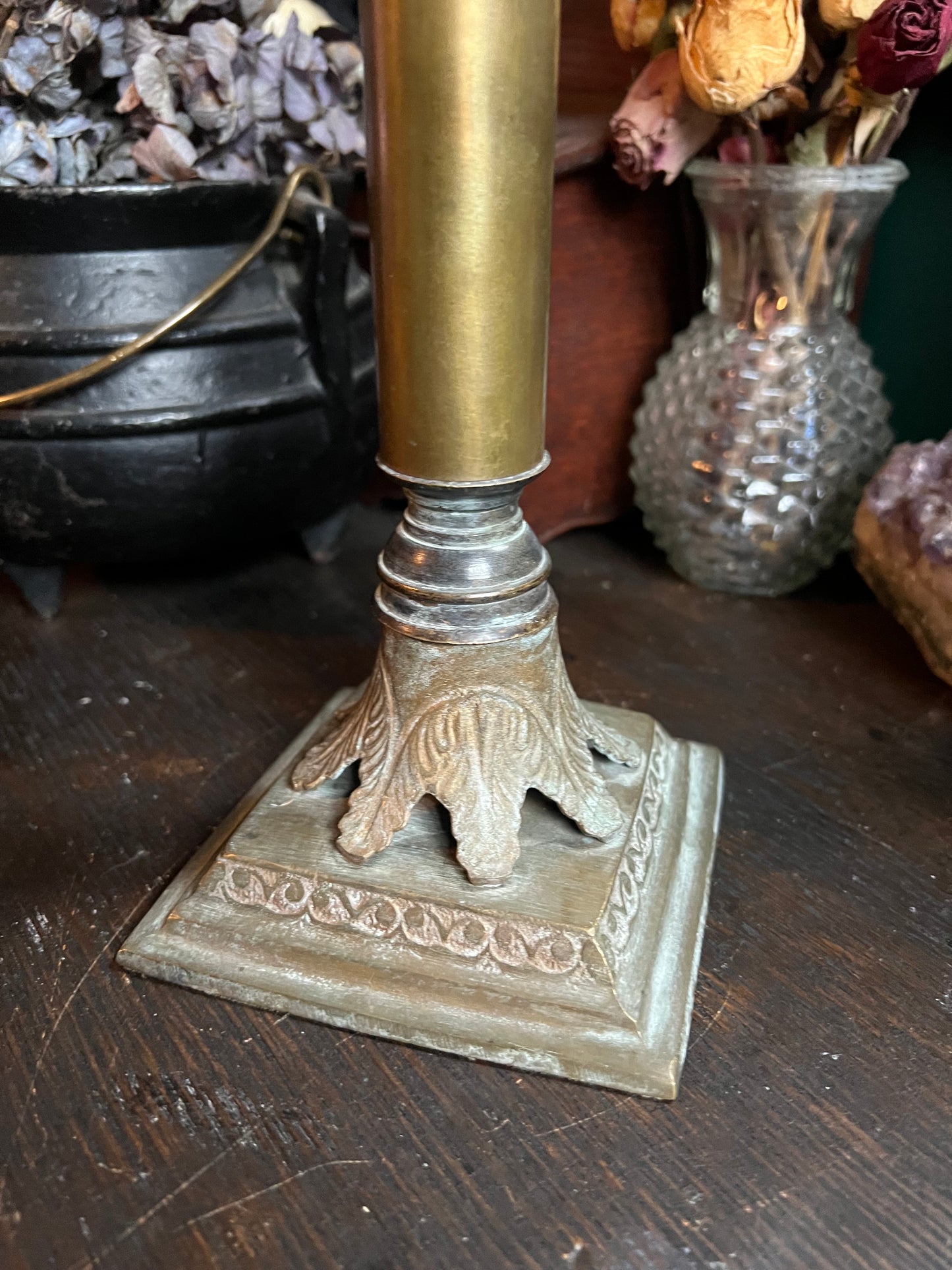 Vintage Brass Pillar Dish