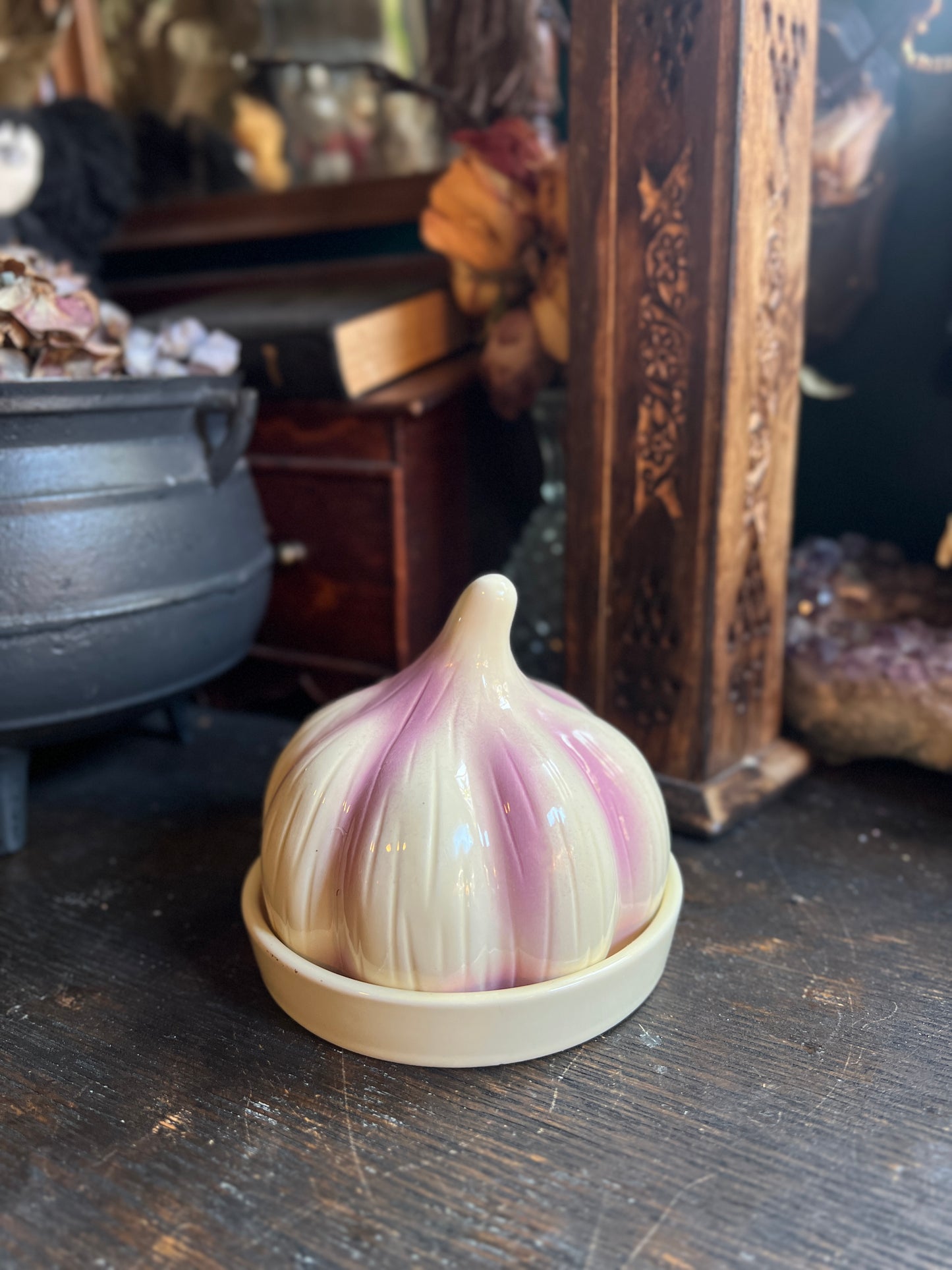 Vintage Garlic Roaster/Keeper Dish