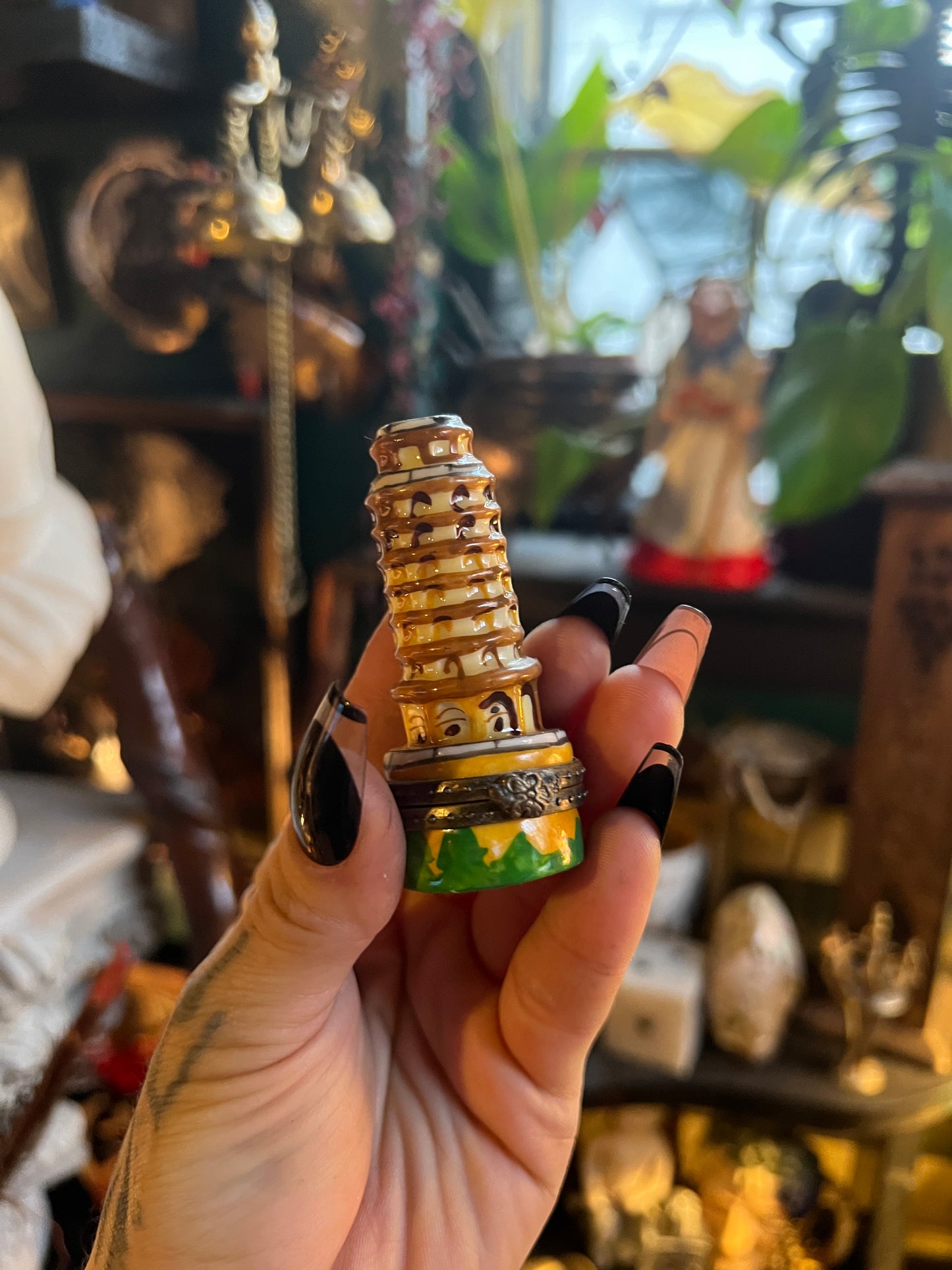 Leaning Tower of Pisa Porcelain Trinket Box