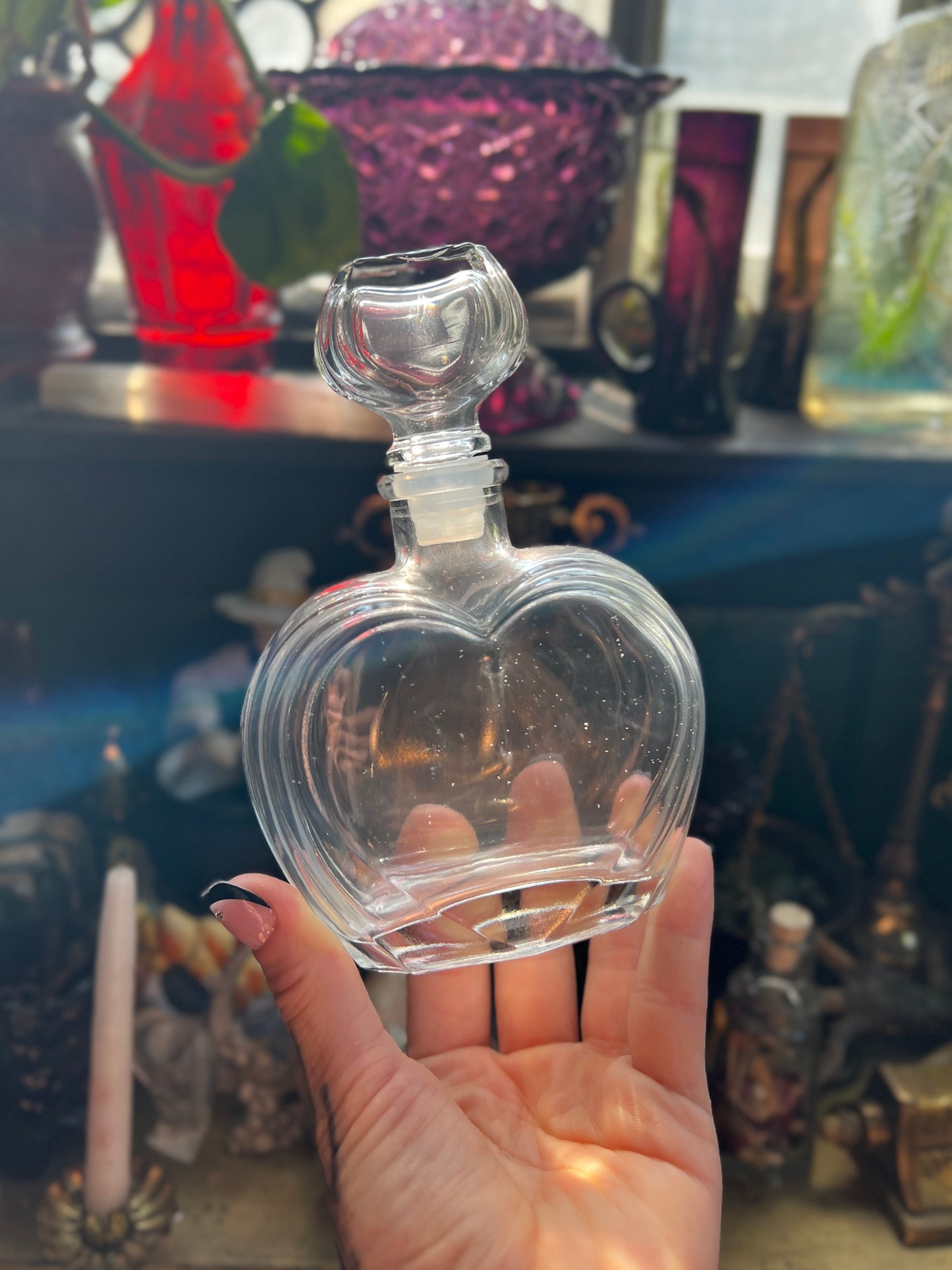 Heart Shaped Glass Bottle