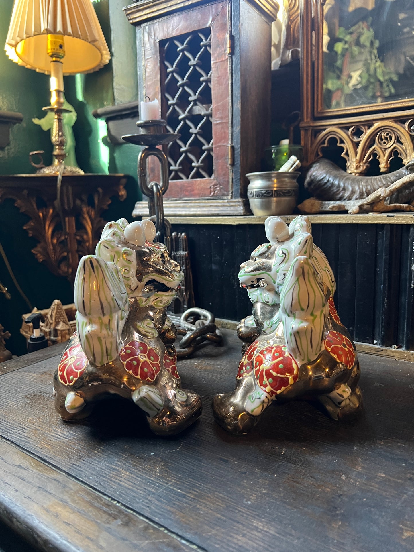 Porcelain Foo Dog Figurines