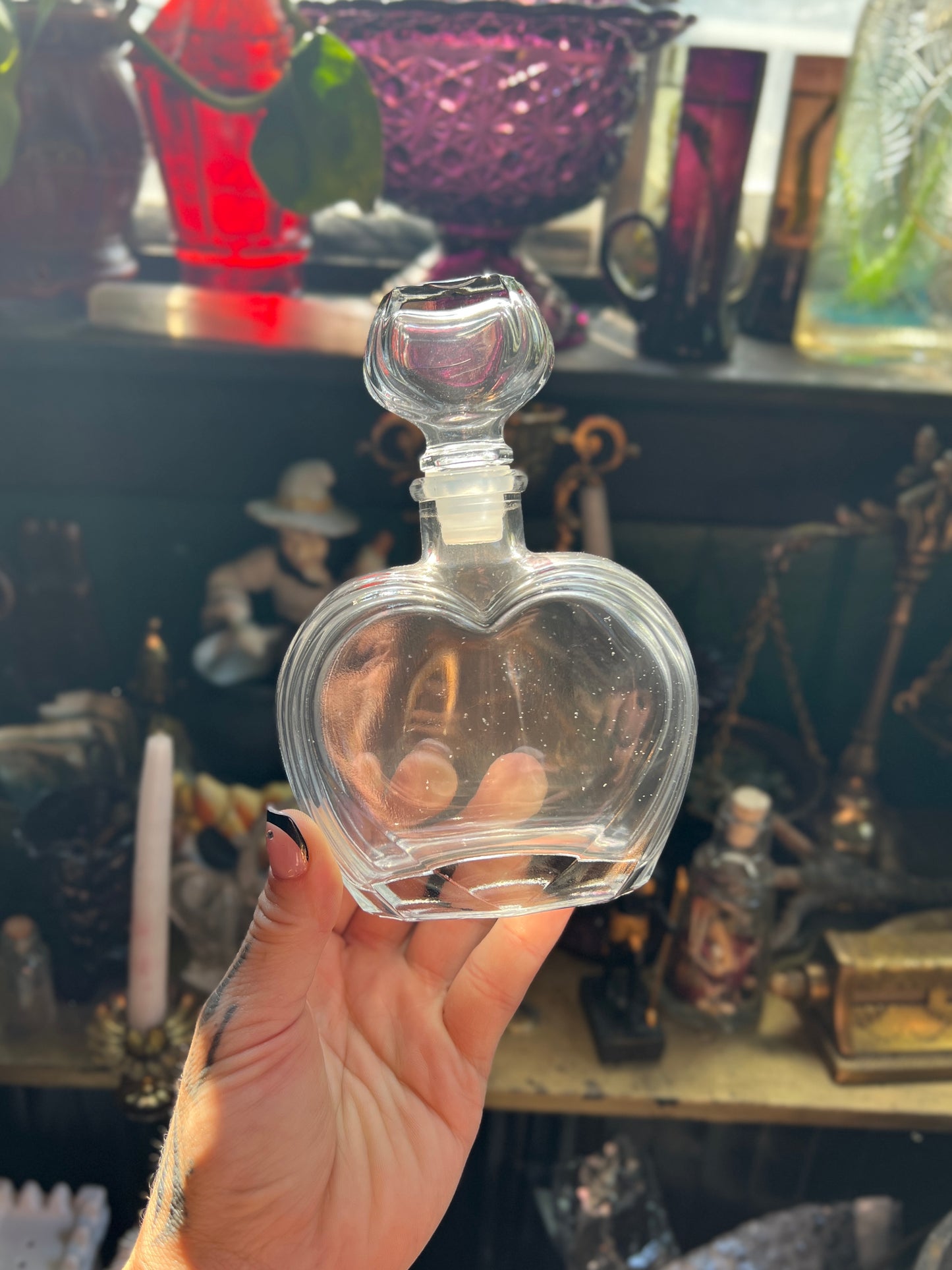 Heart Shaped Glass Bottle